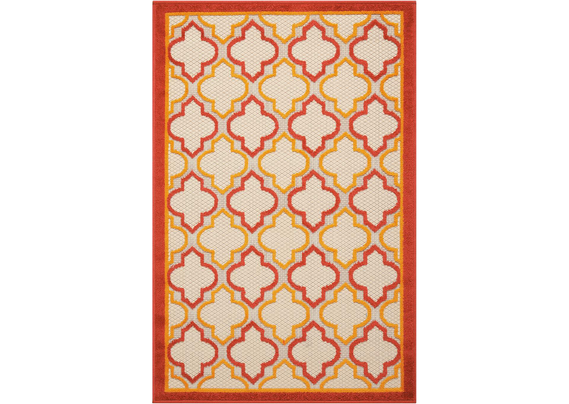 Nourison Aloha ALH06 Red 3'x4' Indoor-outdoor Area Rug,Nourison