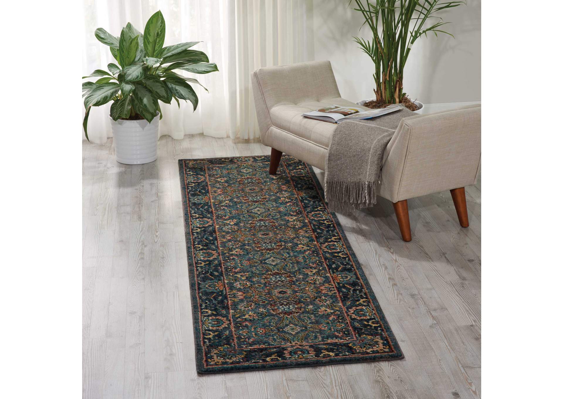 Nourison 2020 NR201 Grey 11' Runner Area Rug,Nourison