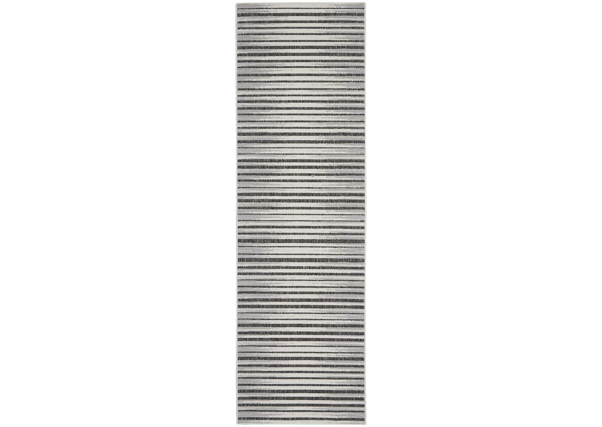 Nourison Key Largo 8' Runner Dark Grey Area Rug,Nourison