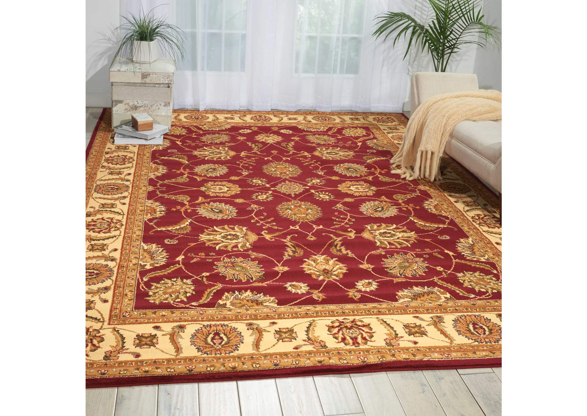 Nourison Paramount PAR09 Red 4'x6' Area Rug,Nourison