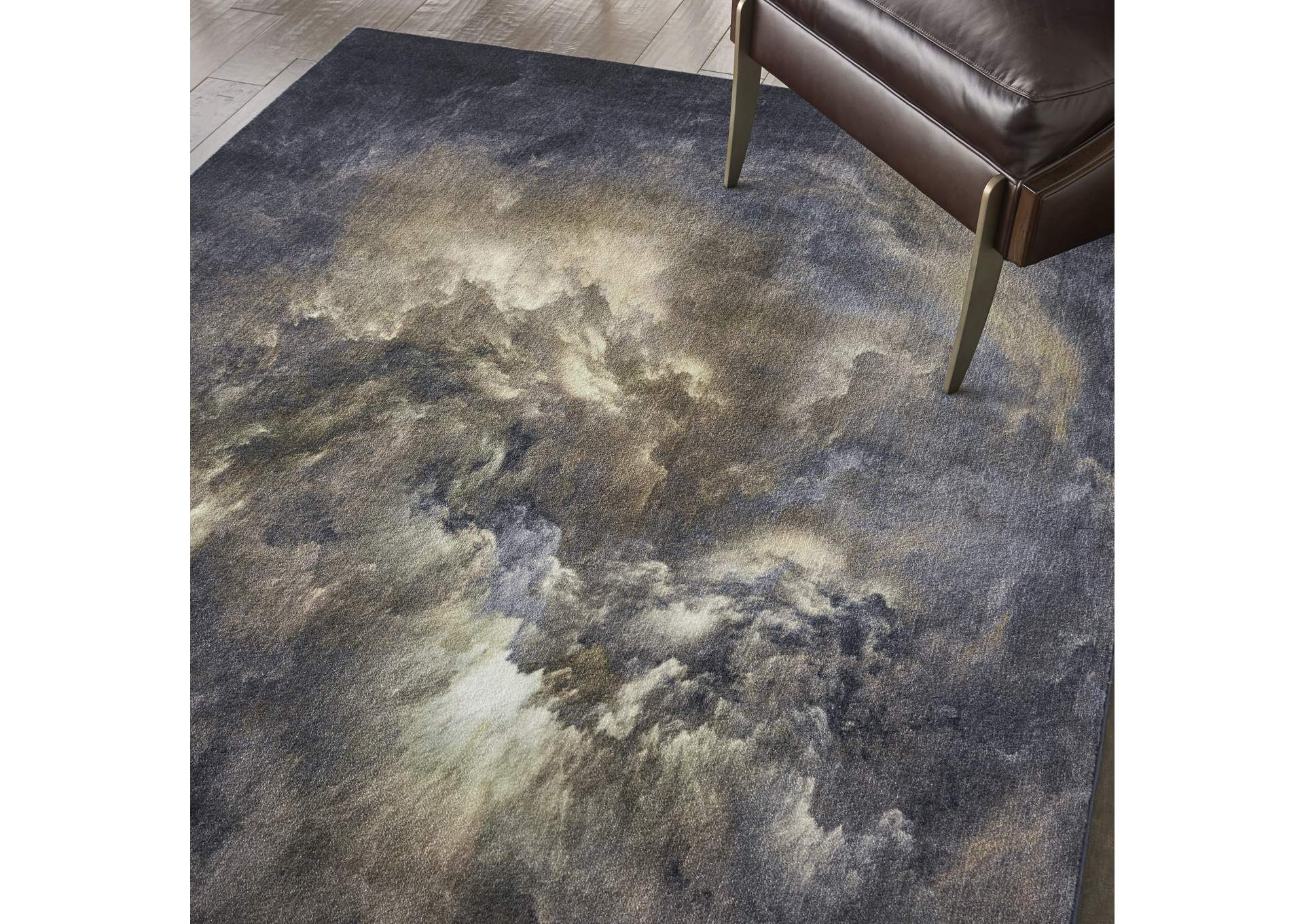 Nourison Le Reve LER07 Brown and Grey 4'x6' PhotoReal Area Rug,Nourison
