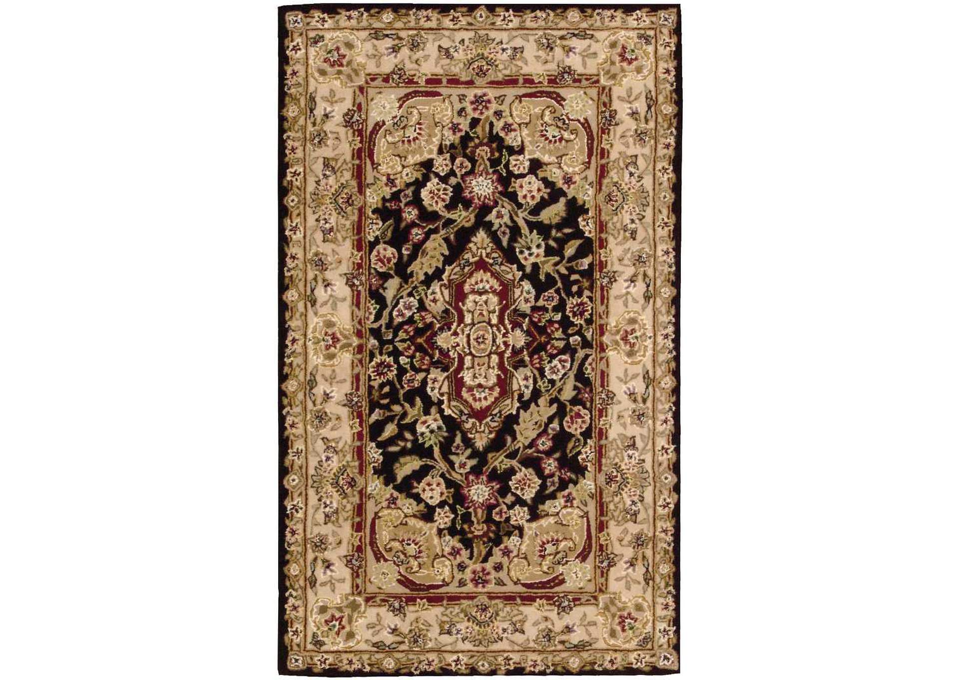 Nourison 2000 2028 Black 3'x5' Area Rug,Nourison