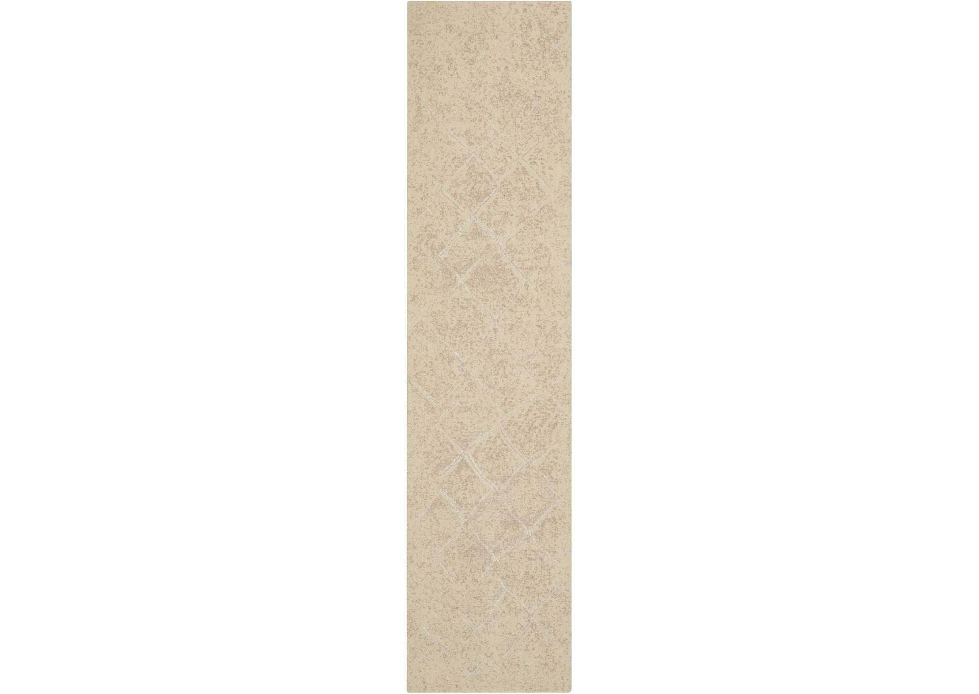 Nourison Silk Elements SKE20 Beige 10' Runner Hallway Rug,Nourison