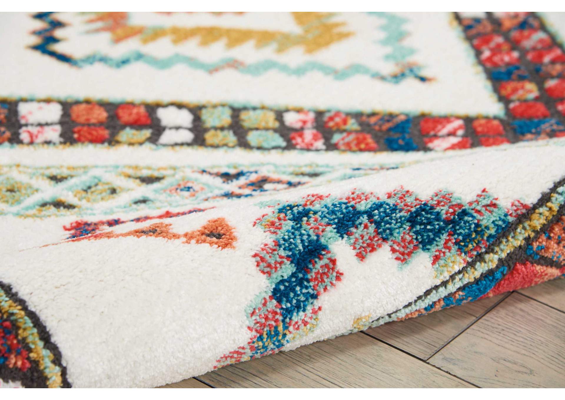 Nourison South Western NAV02 White Multicolor 5'x8' Area Rug,Nourison