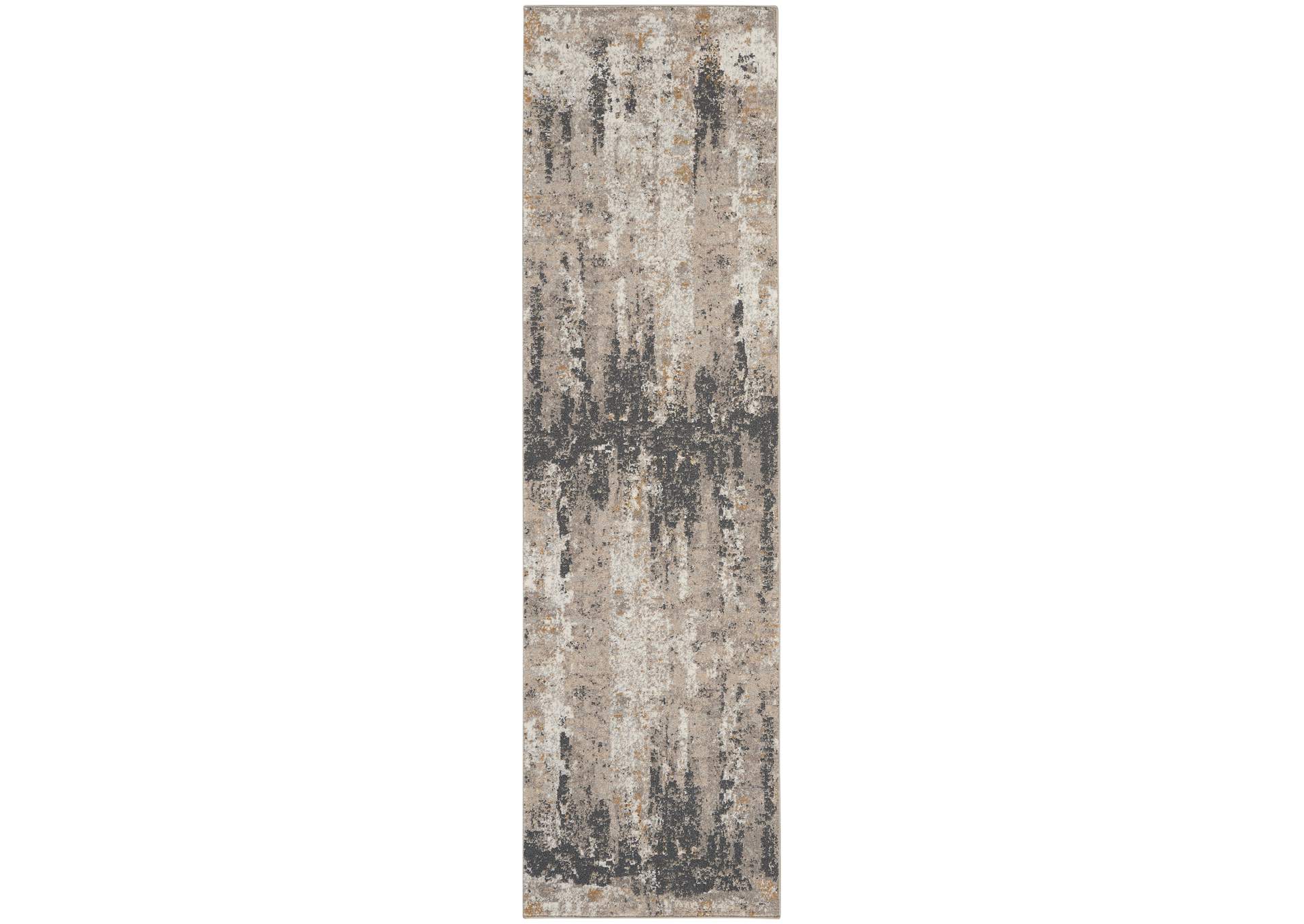 Nourison Tangra 8' Runner Cream Grey Area Rug,Nourison