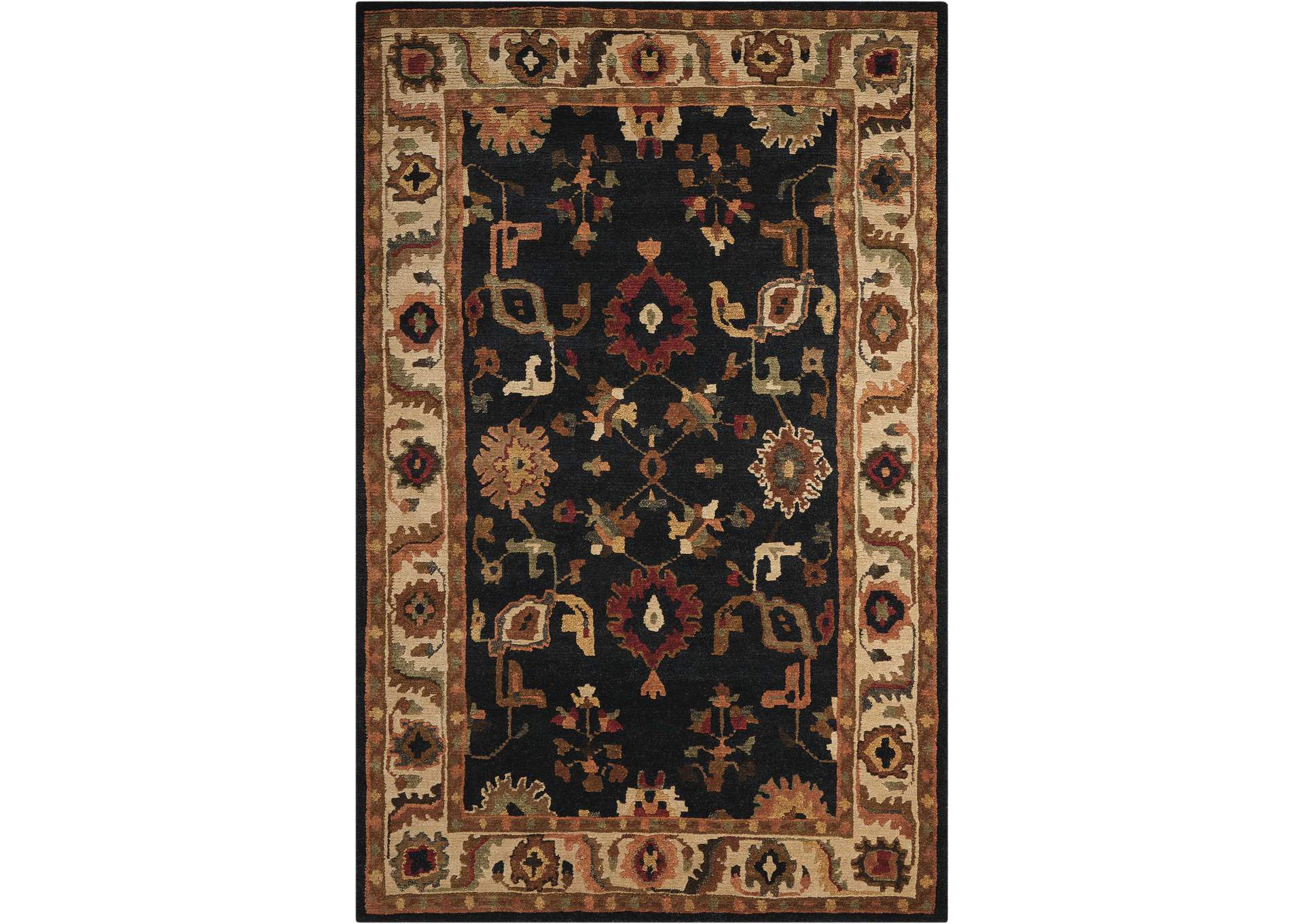 Nourison Tahoe TA08 Black 6'x9' Area Rug,Nourison