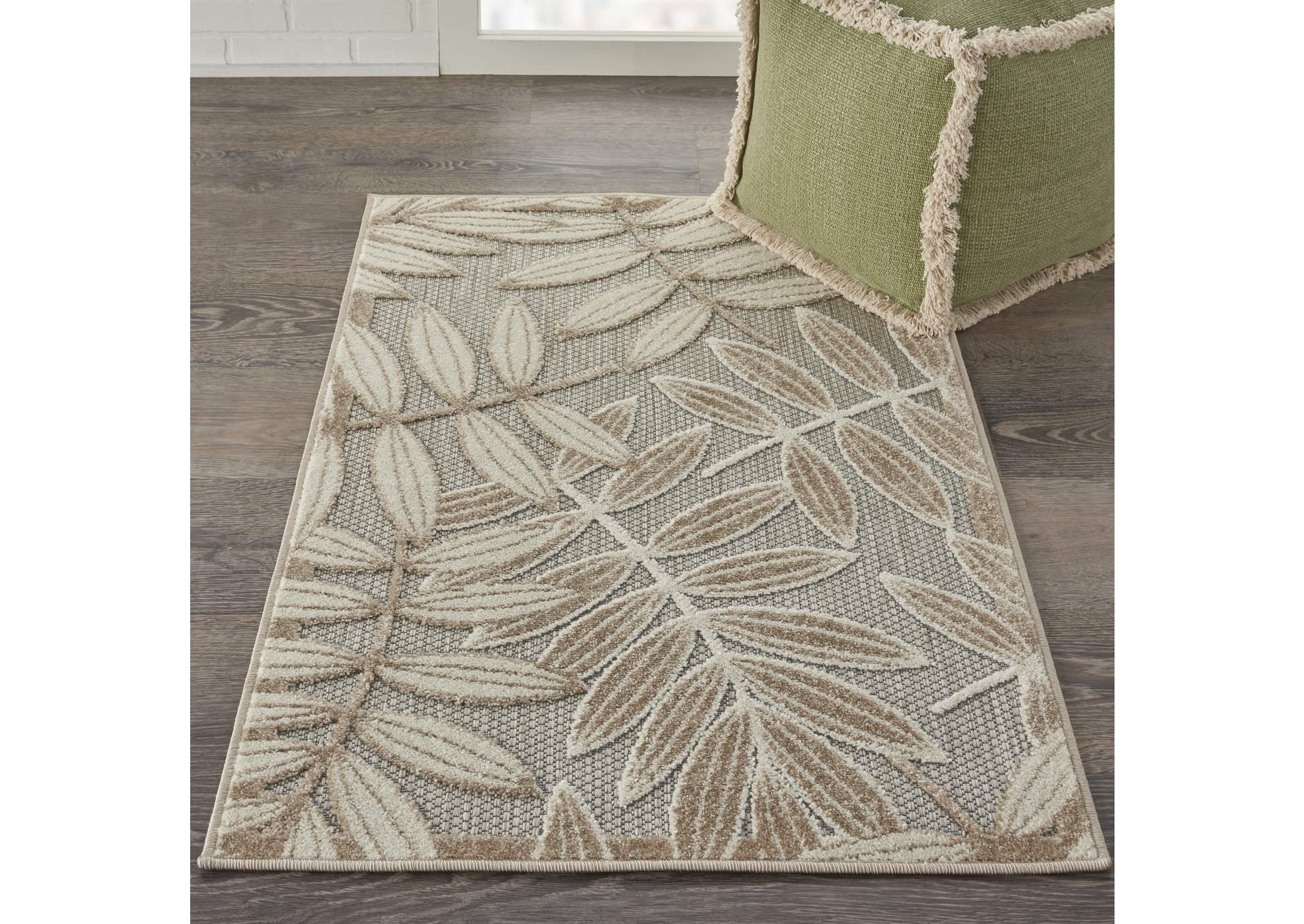Nourison Aloha 3'x4' Cream Patio Area Rug,Nourison
