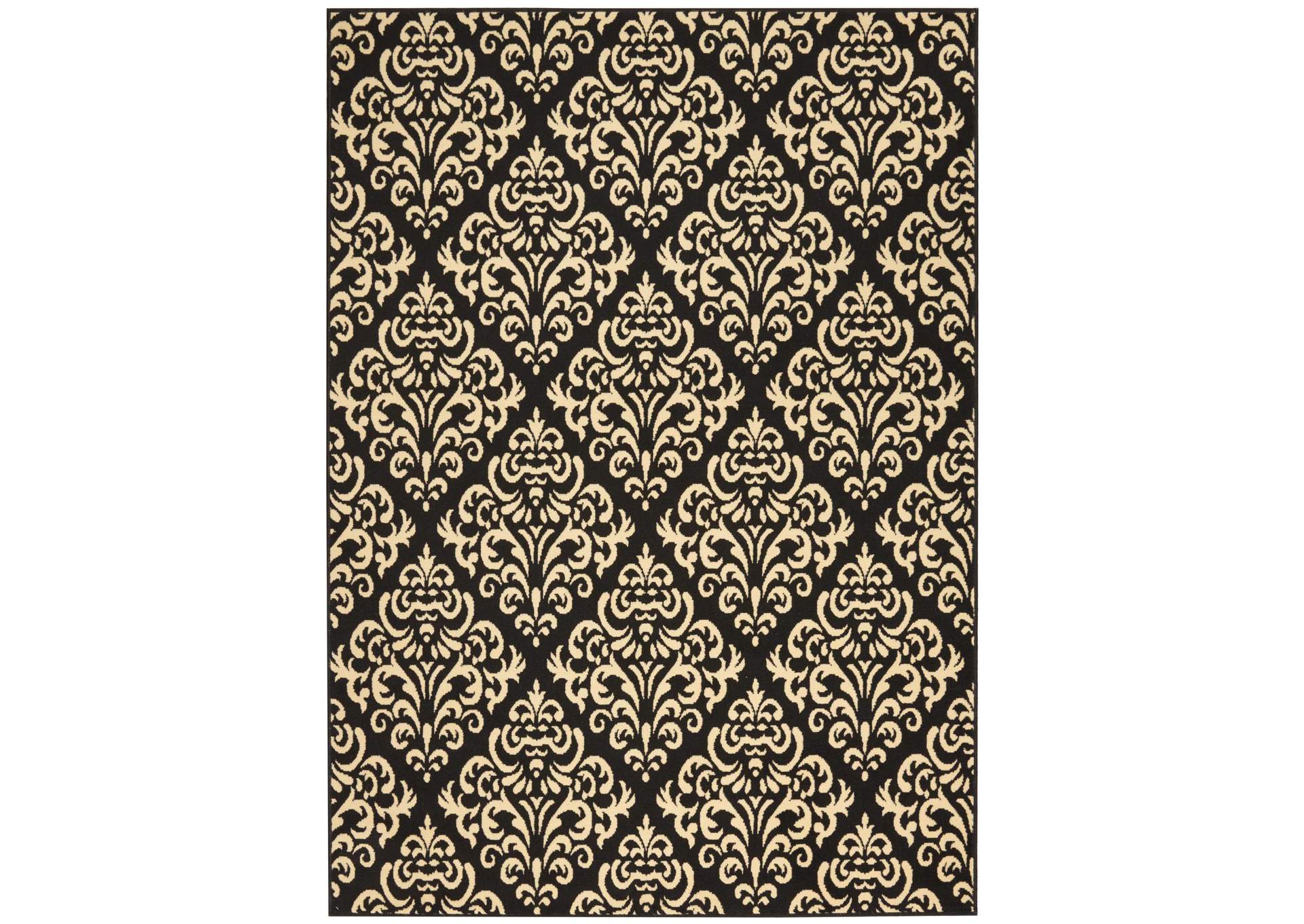 Nourison Grafix GRF06 Black 5'x7' Area Rug,Nourison