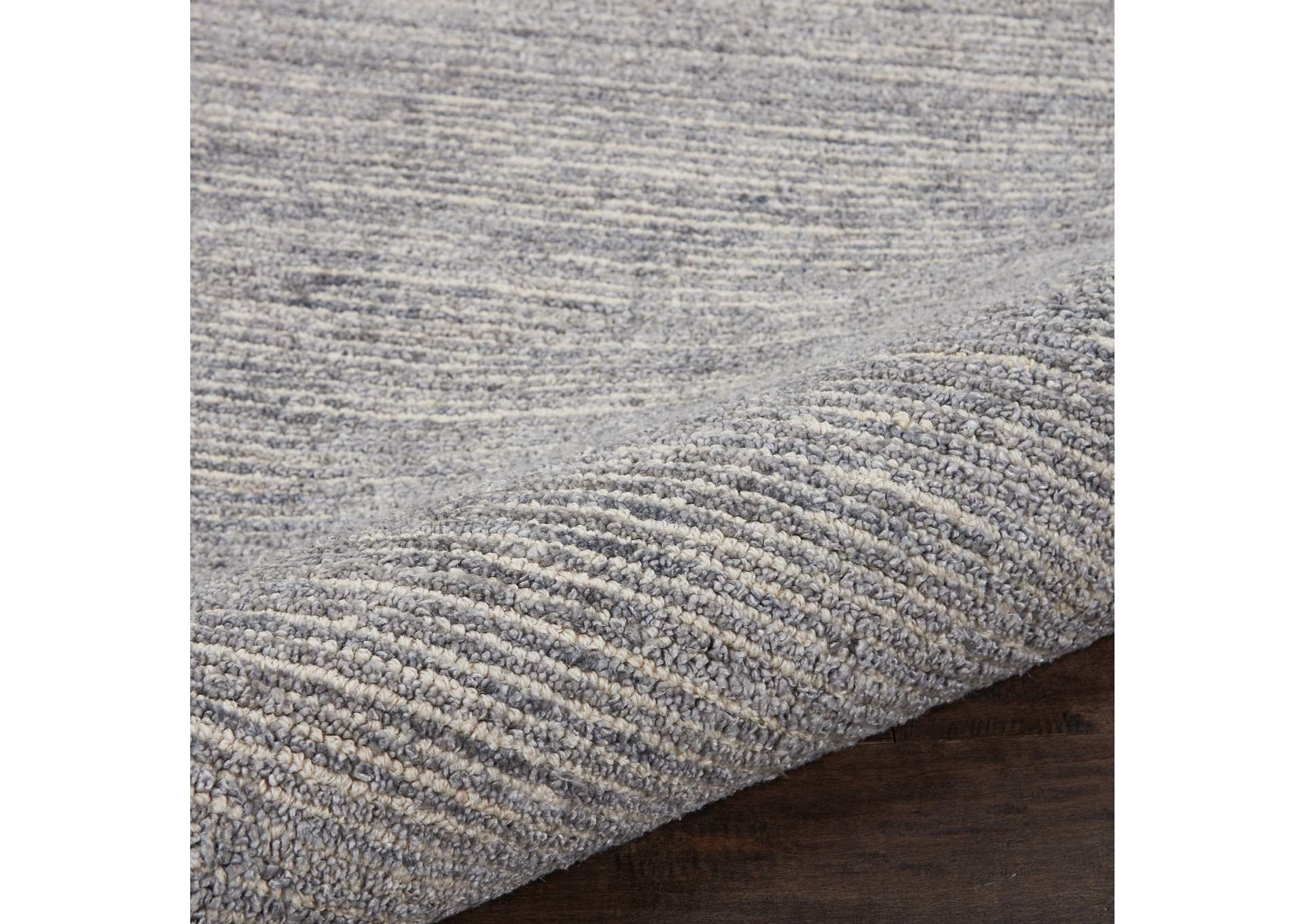 Nourison Weston WES01 Grey 8' Runner Textured Hallway Rug,Nourison