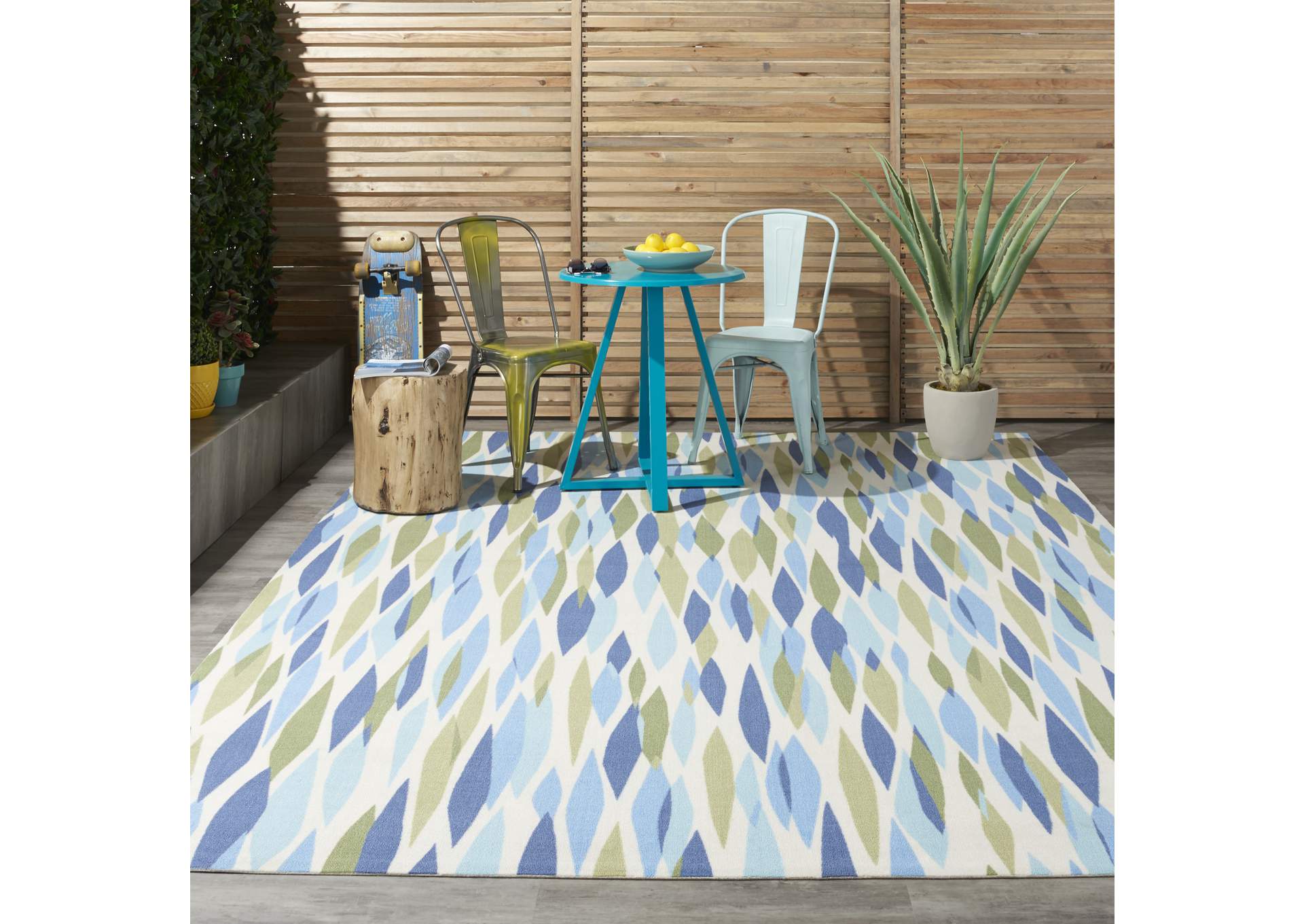 Nourison Sun N Shade SND01 Green 7'x10' Area Rug,Nourison