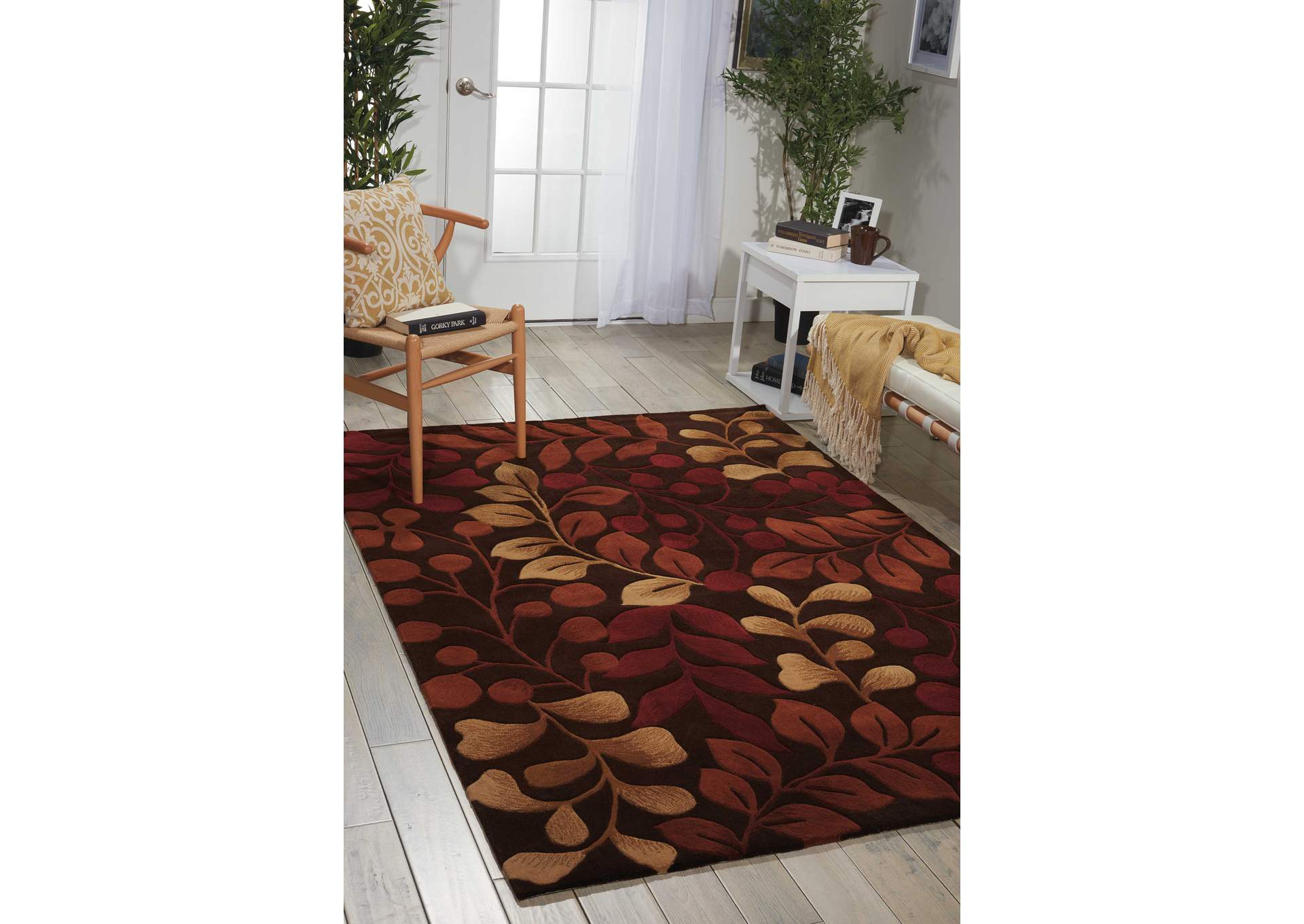 Nourison Contour CON02 Brown 5'x8' Area Rug,Nourison