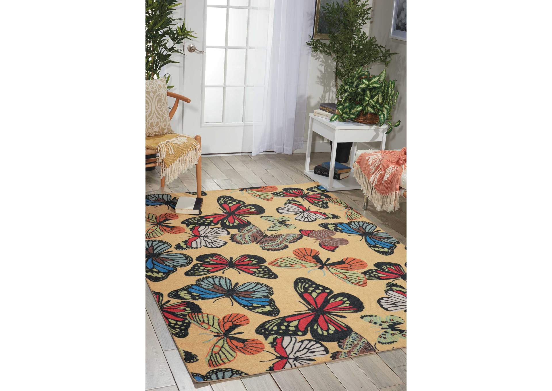 Nourison Home & Garden RS018 Yellow 10'x14' Rug,Nourison