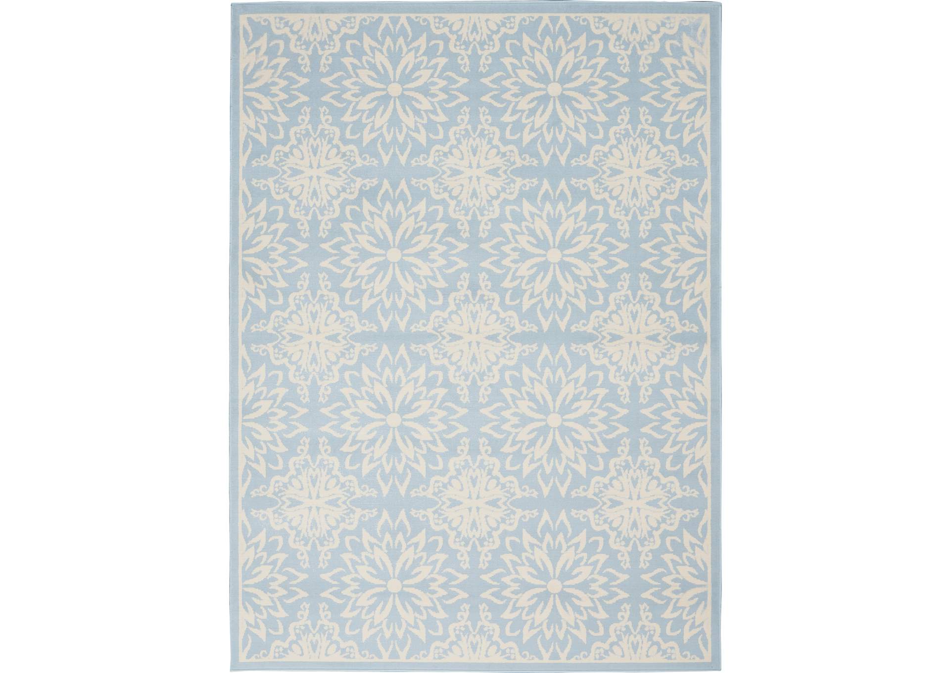 Nourison Jubilant JUB06 Light Blue 6'x9' Beach Area Rug,Nourison