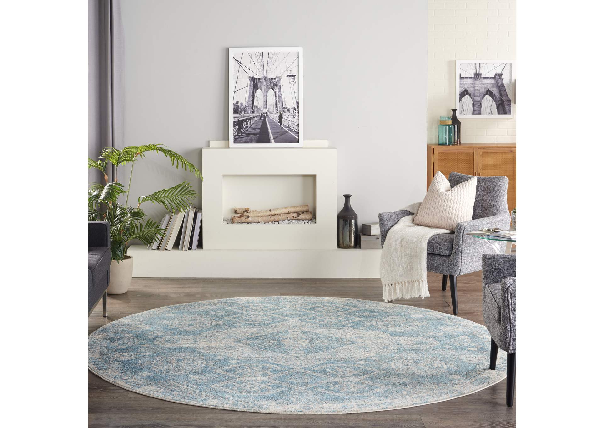 Nourison Tranquil 8' Round Area Rug,Nourison