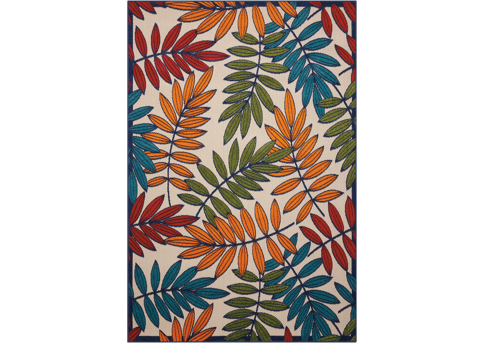 Nourison Aloha ALH18 Multicolor 5'x8' Indoor-outdoor Area Rug,Nourison