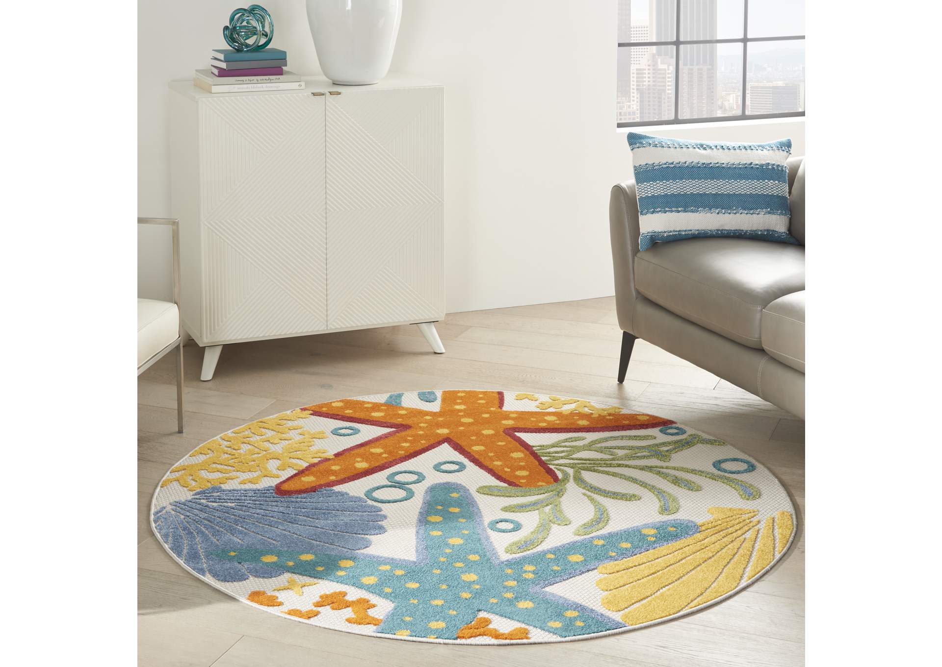 Nourison Aloha 4' Round Area Rug,Nourison