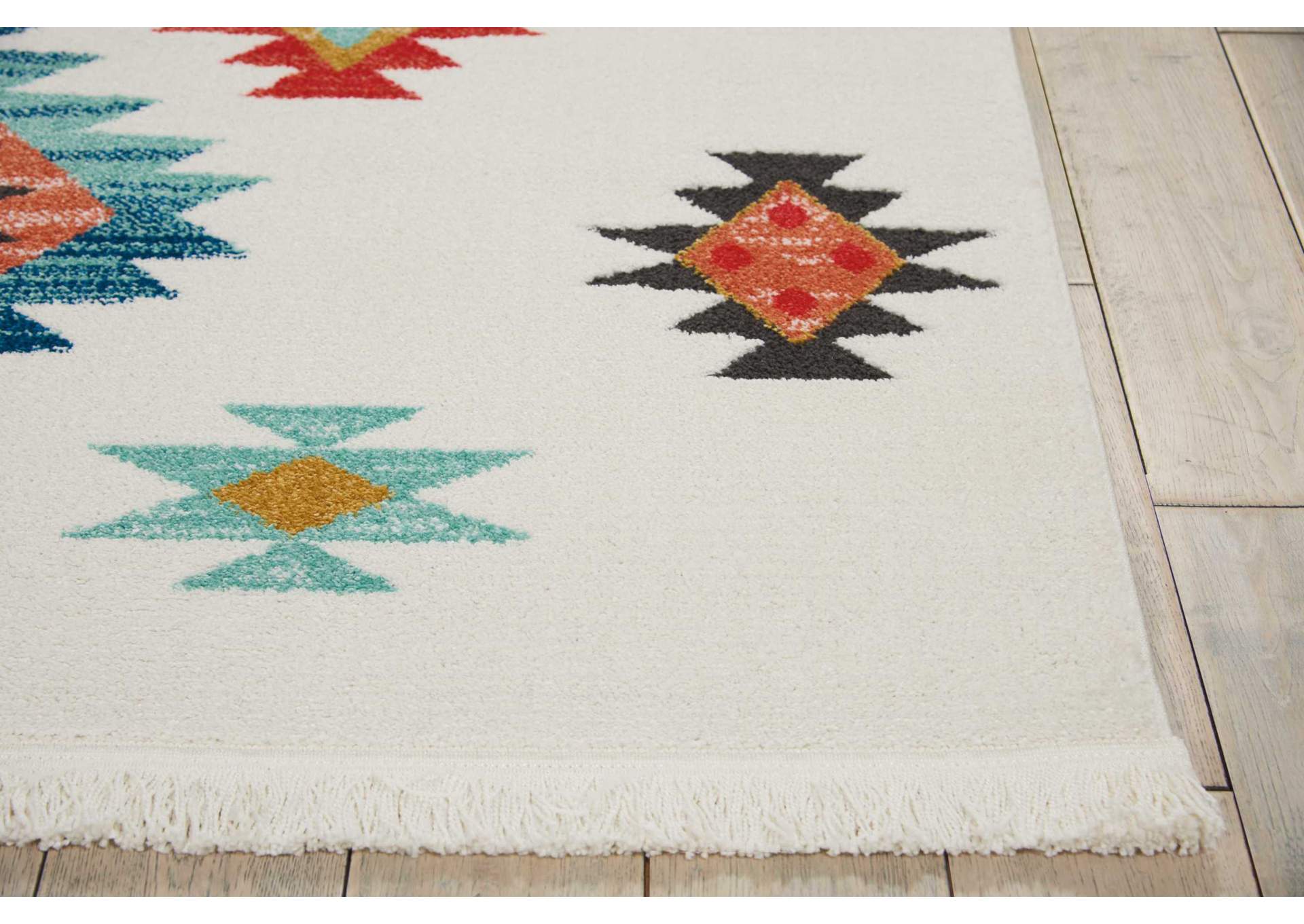 Nourison South Western NAV07 White 7'x10' Large Rug,Nourison