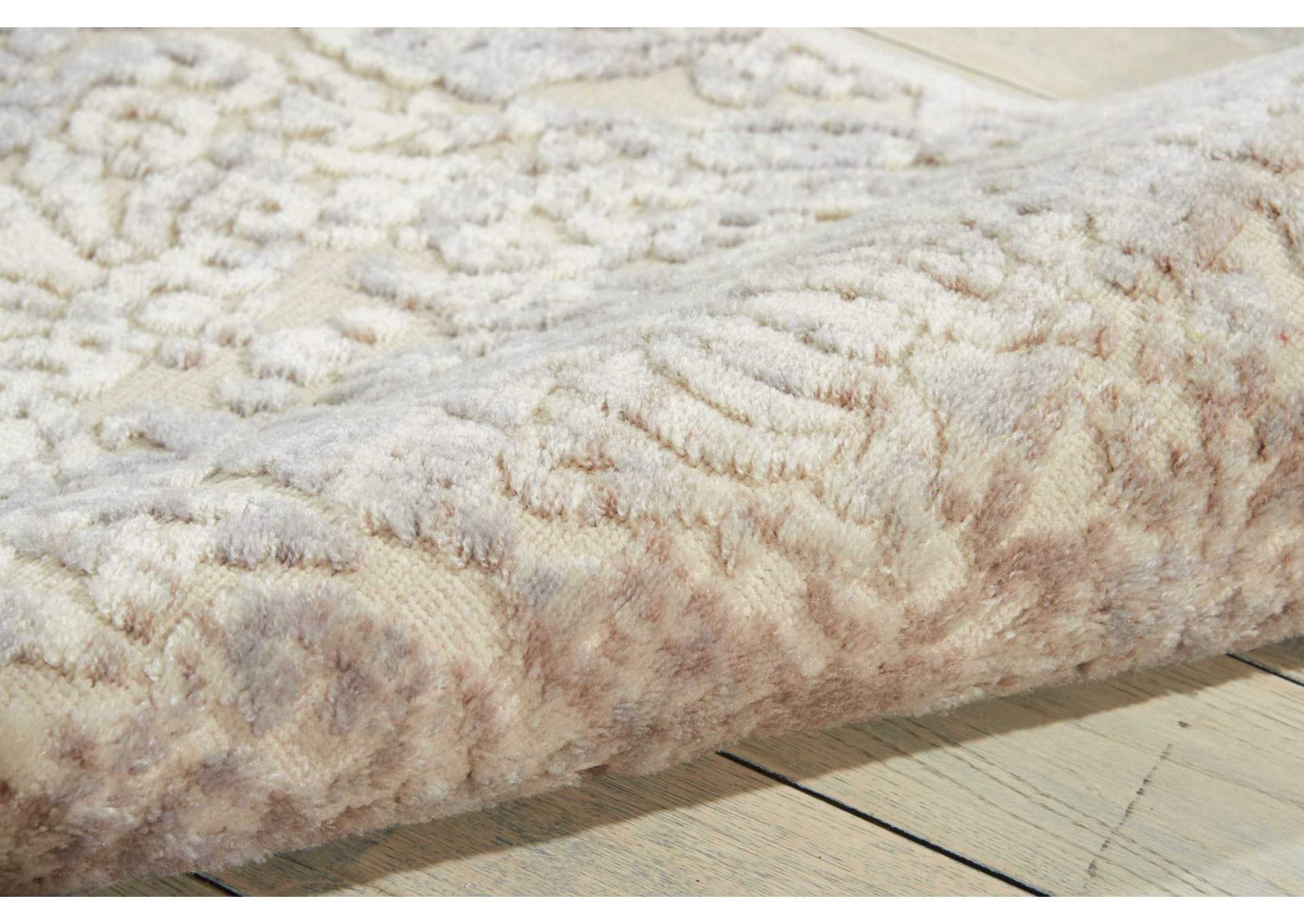 Nourison Graphic Illusions GIL09 White 8' Runner Hallway Rug,Nourison