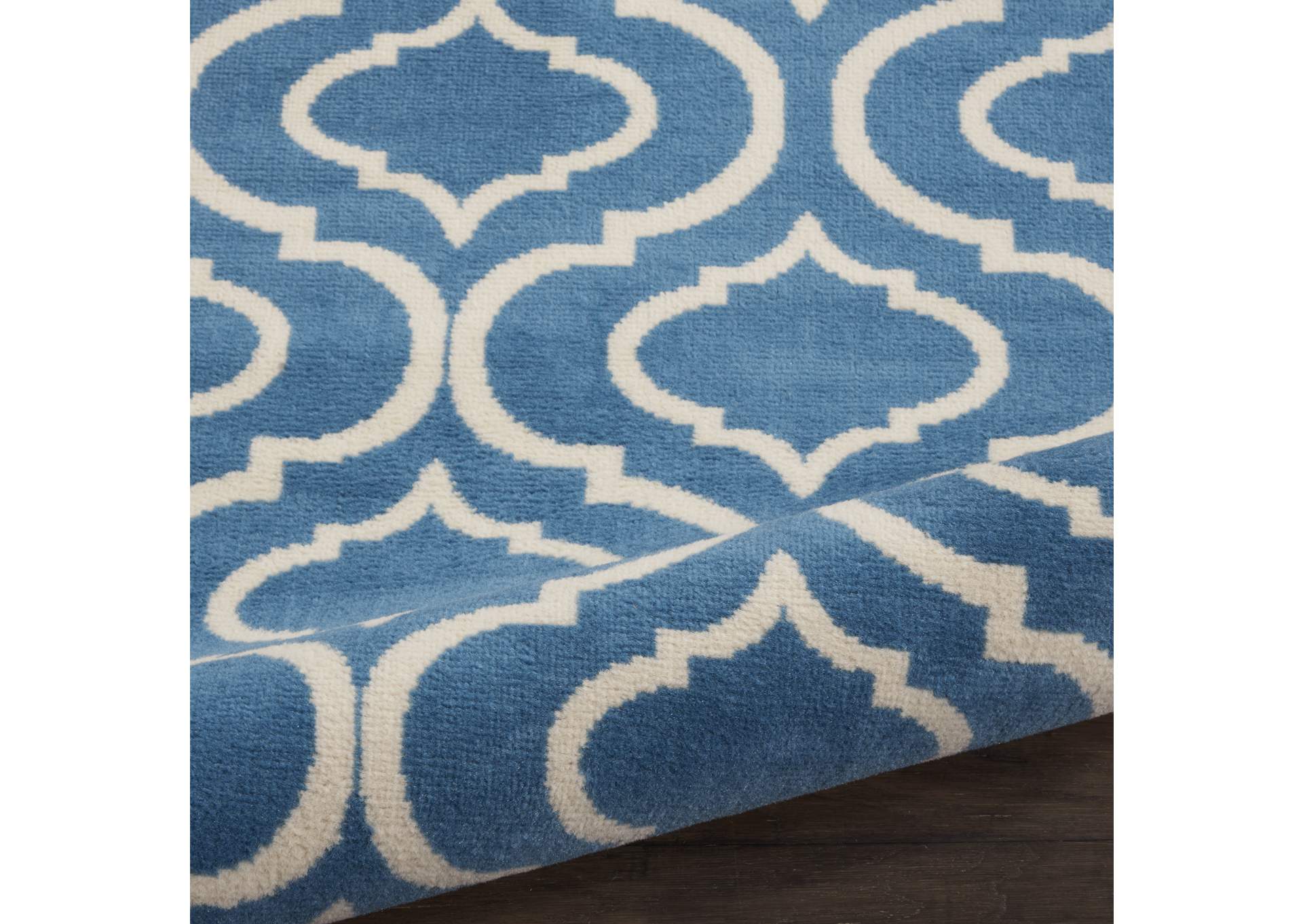 Nourison Jubilant JUB19 Blue 4'x6' Moroccan Area Rug,Nourison