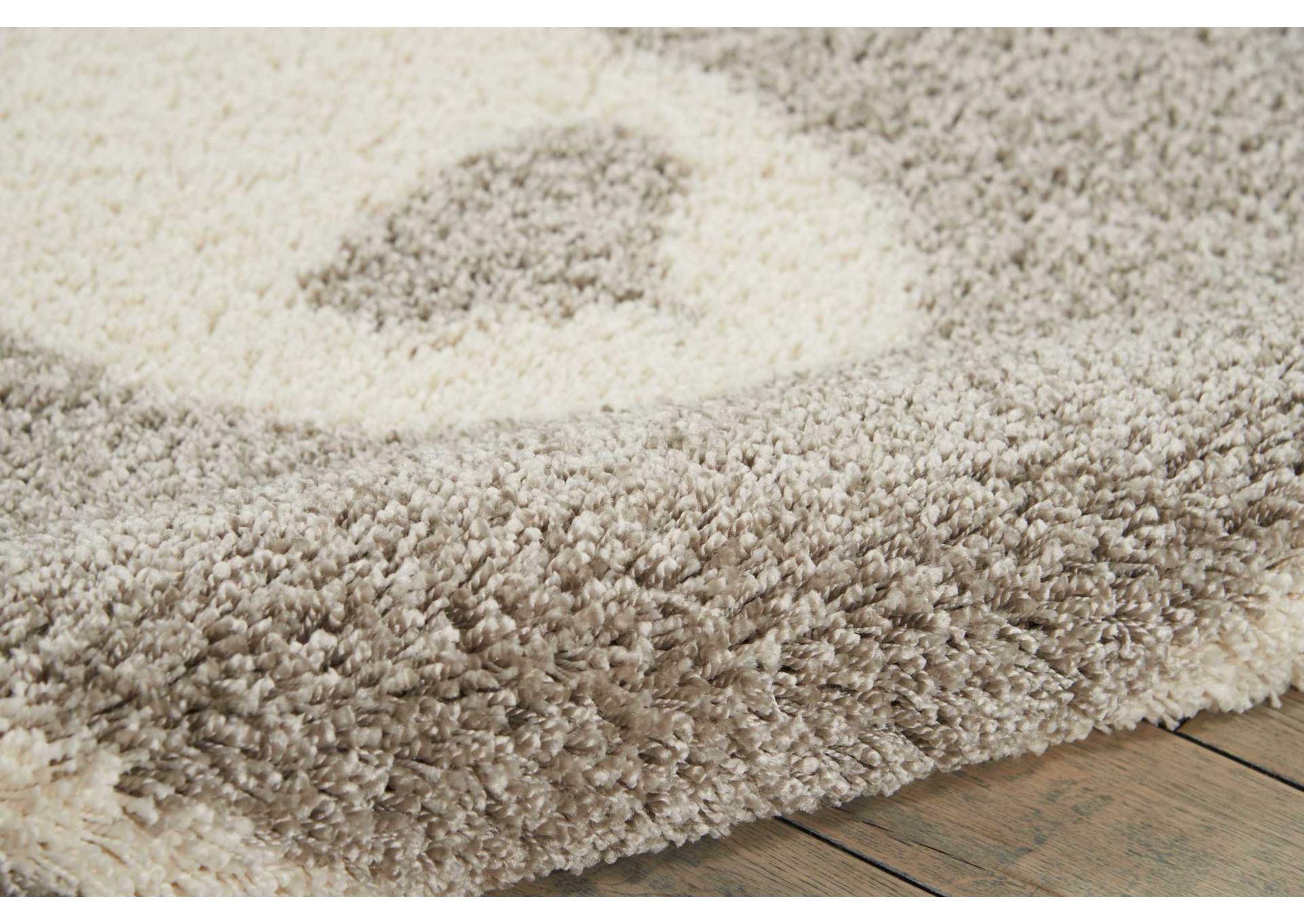 Nourison Hudson DS100 Grey 4' Freeform Area Rug,Nourison