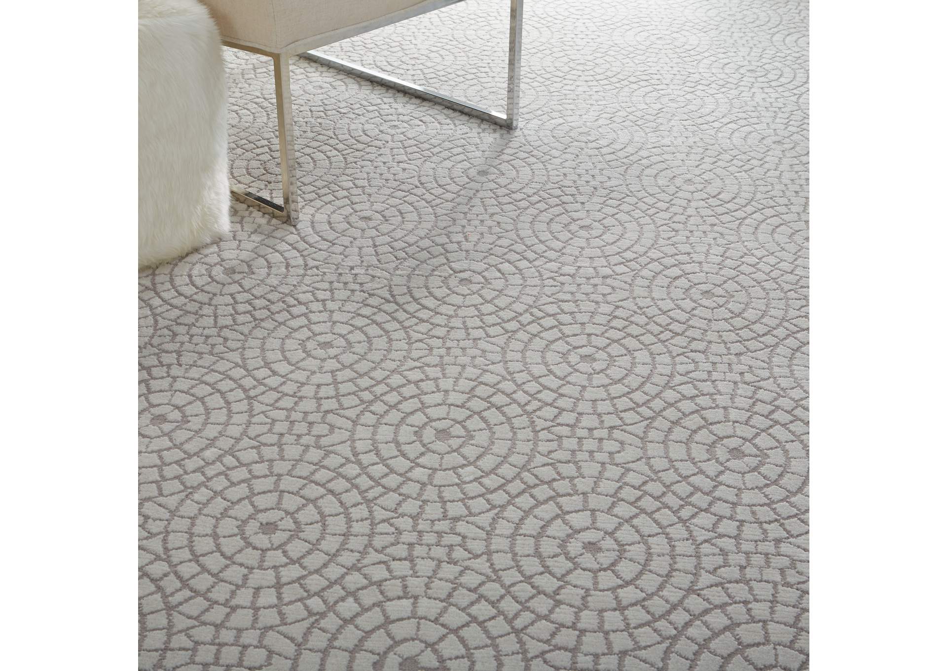 Nourison Urban Chic URC04 White 9'x12' Oversized Rug,Nourison