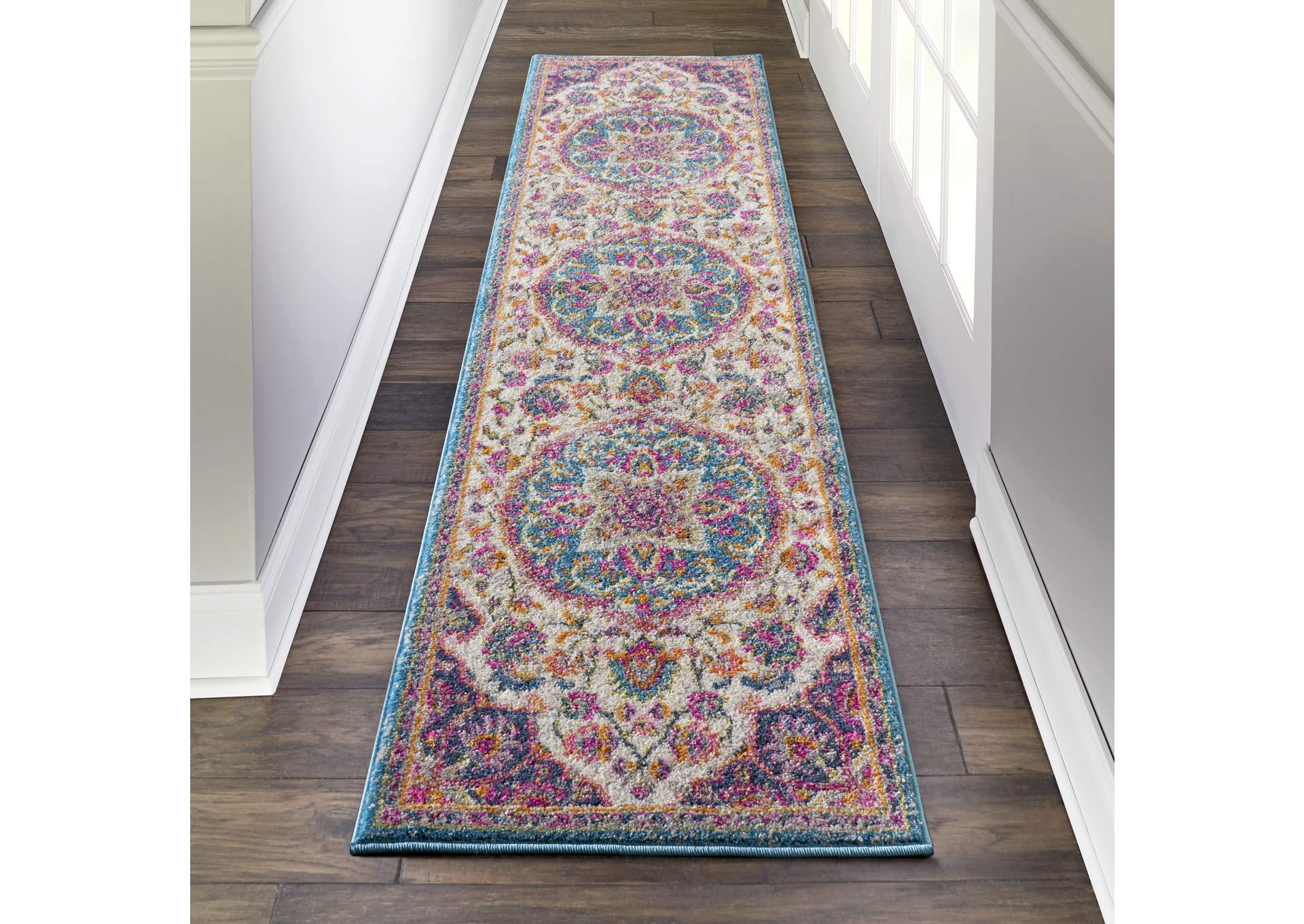 Nourison Passion Bohemian Ivory Multi Colored Area Rug,Nourison