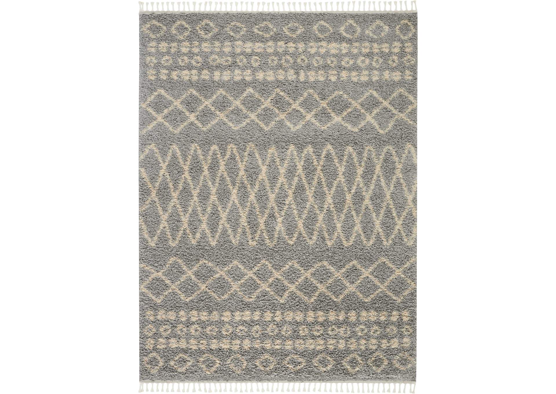 Nourison Moroccan Shag MRS02 Jute 5'x8' Plush Area Rug,Nourison