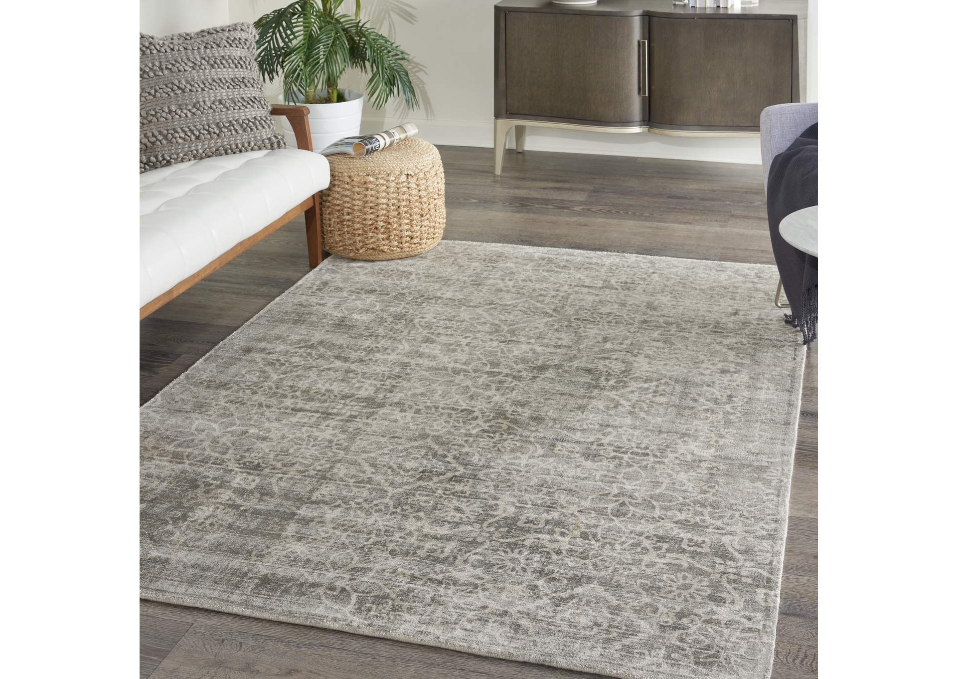 kathy ireland Home Desert Skies DSK03 Grey 5'x8' Area Rug,Nourison