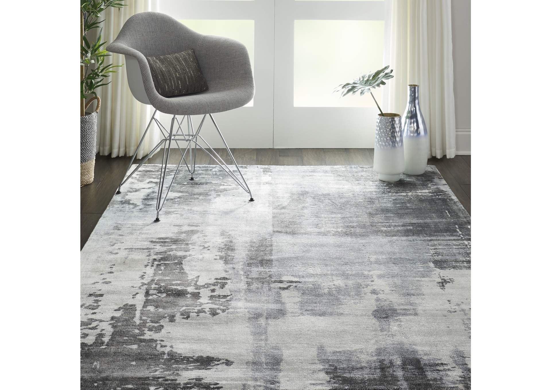 kathy ireland Home Safari Dreams KI373 Grey 5'x8' Area Rug,Nourison