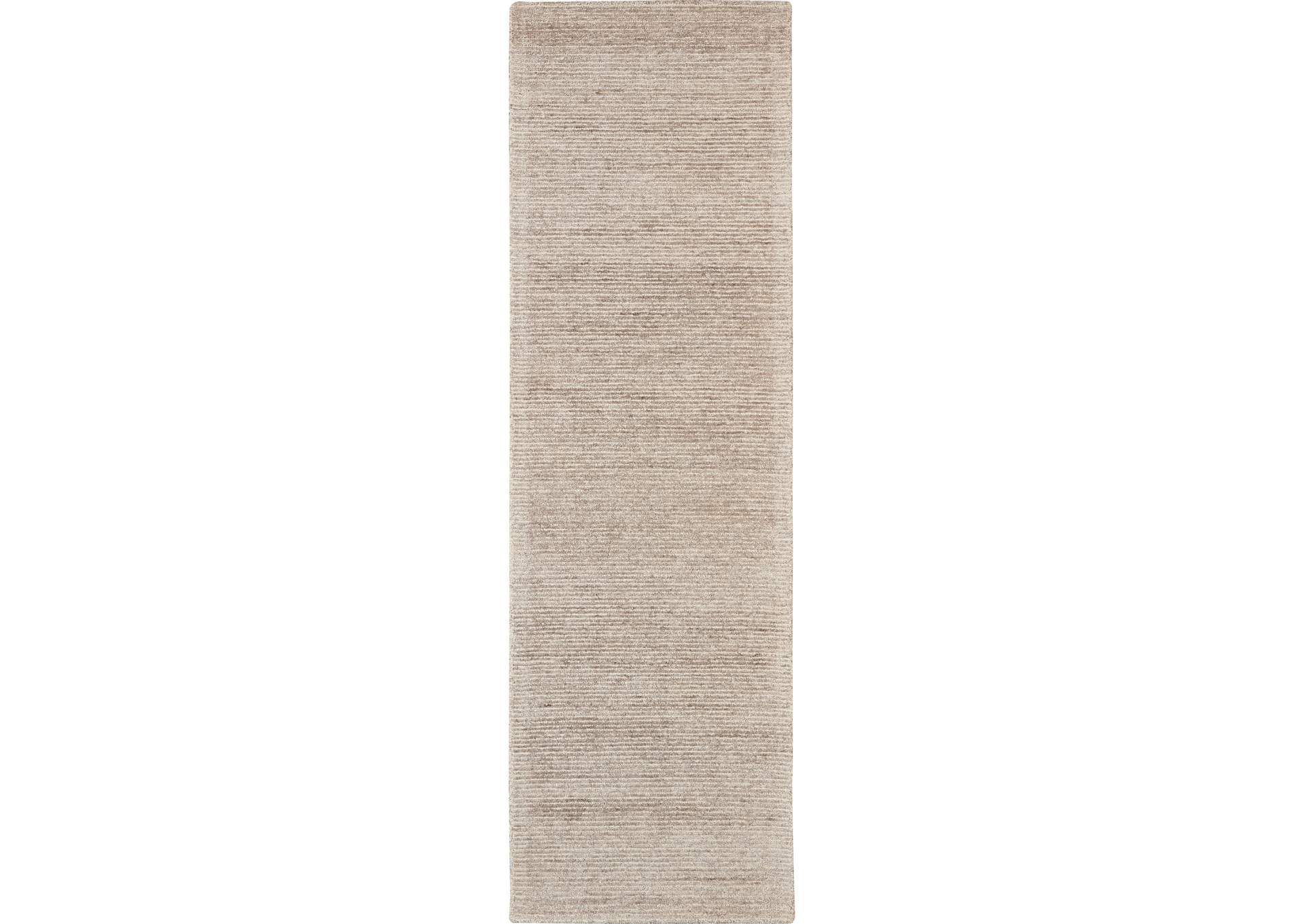 Nourison Weston WES01 Taupe 8' Runner Textured Hallway Rug,Nourison