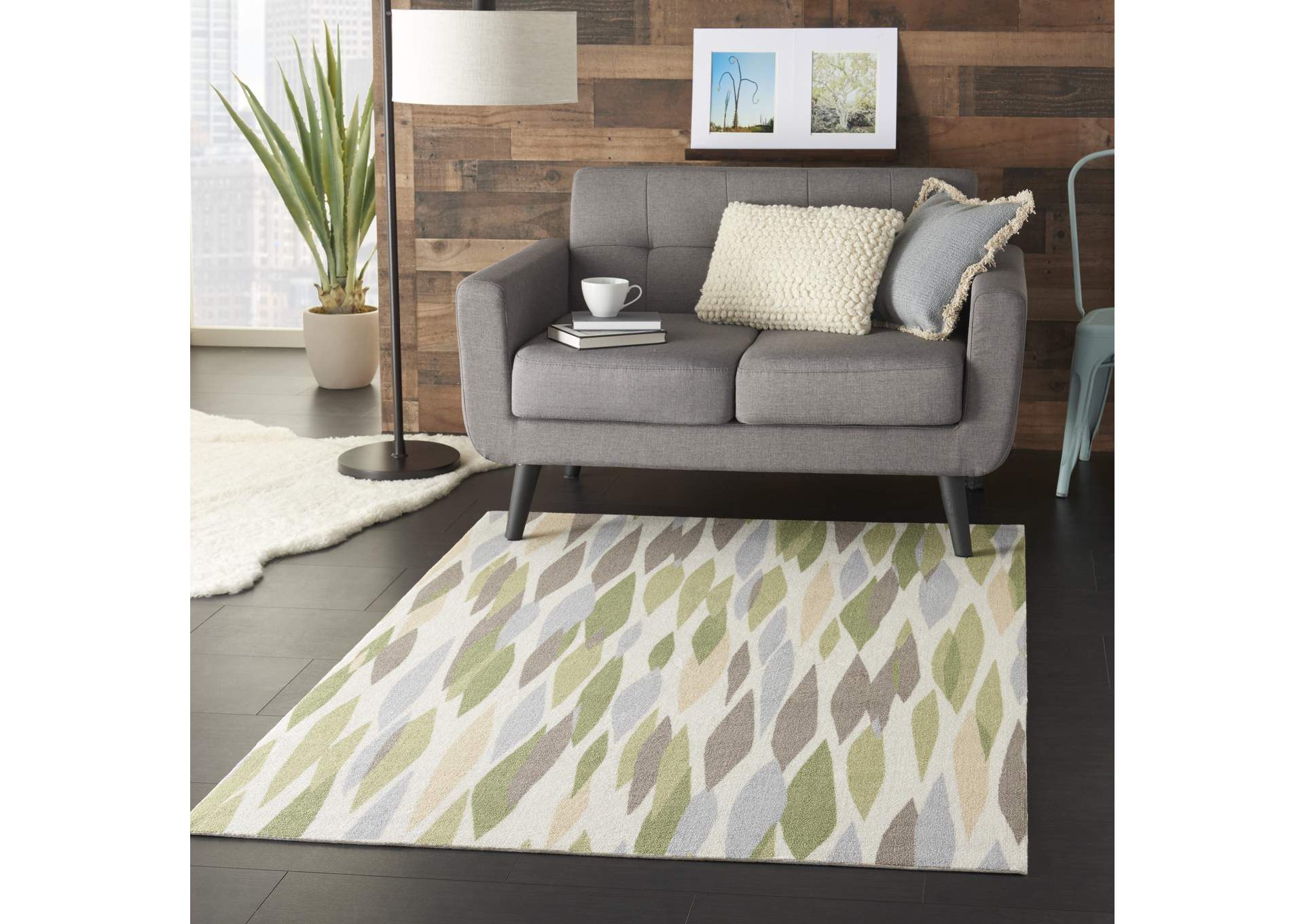 Nourison Sun N Shade SND01 Purple 4'x6' Area Rug,Nourison