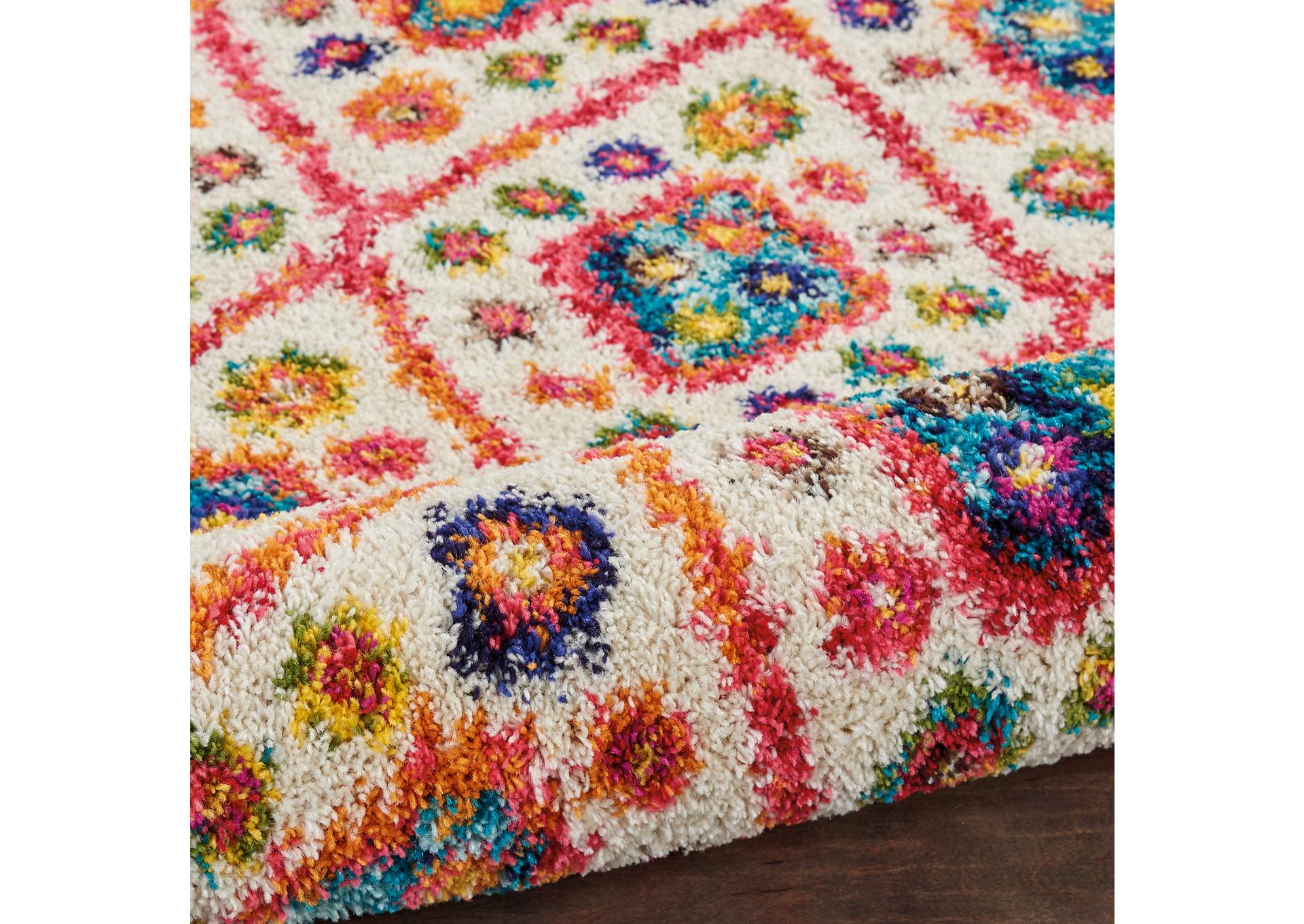Nourison Nomad 2' X 4' White Multicolor Colorful Area Rug,Nourison