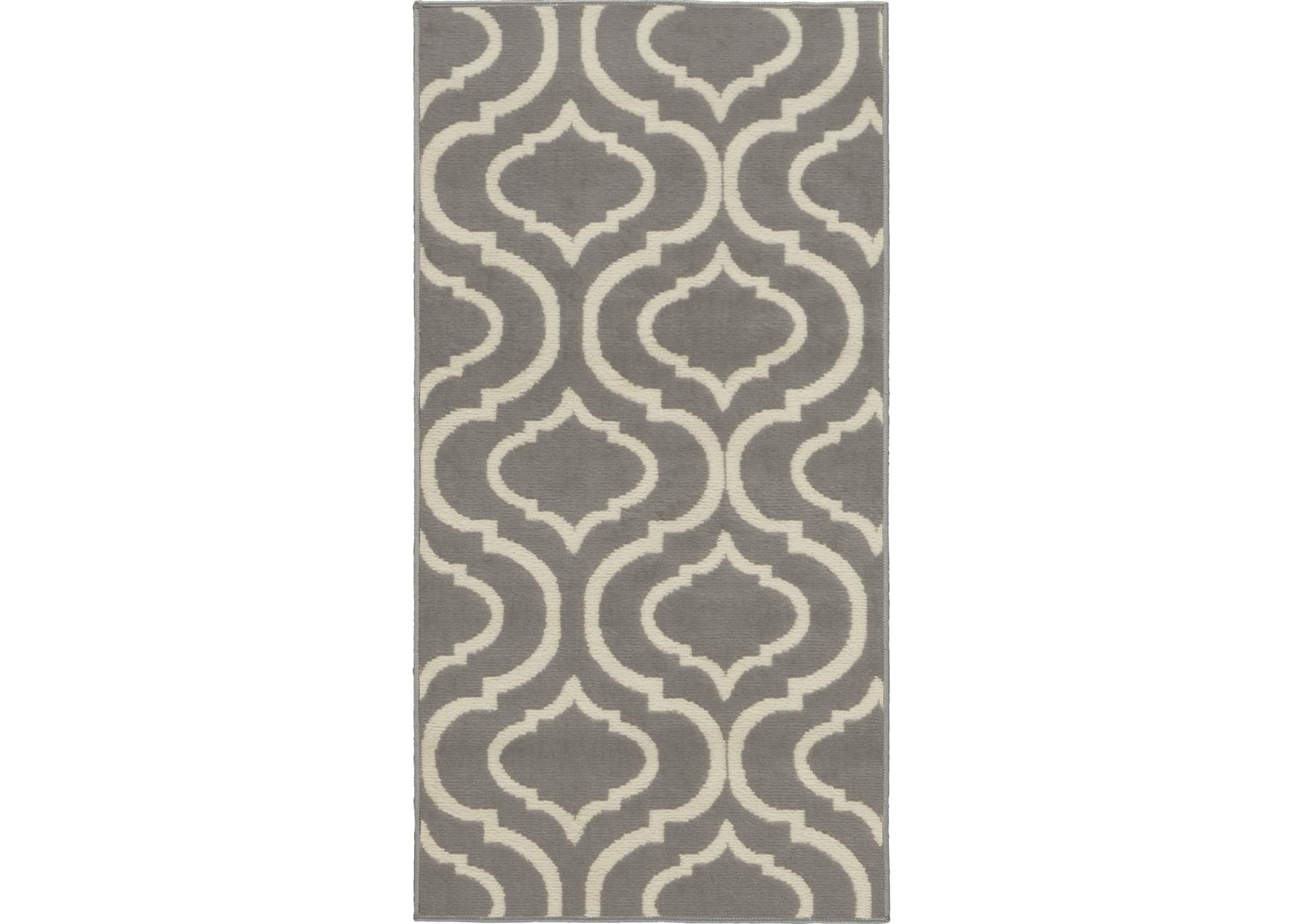 Nourison Jubilant 2' x 4' Small Grey Trellis Area Rug,Nourison