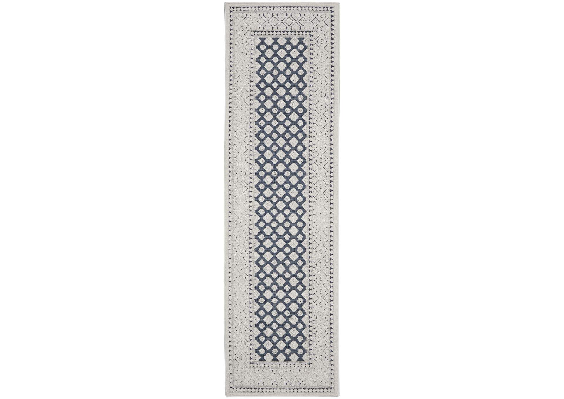 Nourison Key Largo 10' Runner Blue Area Rug,Nourison
