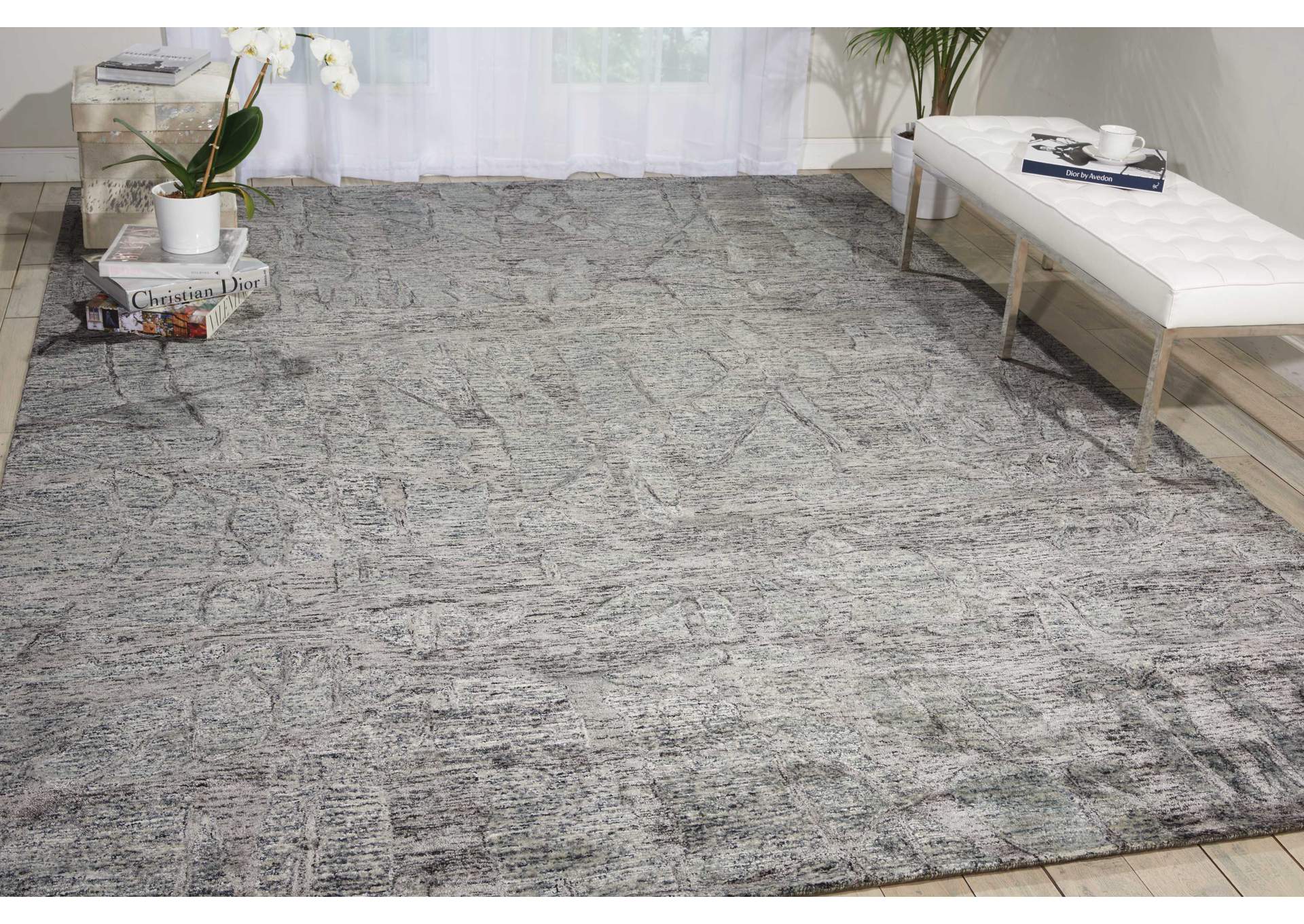 Nourison Gemstone GEM03 Grey 10'x14' Rug,Nourison