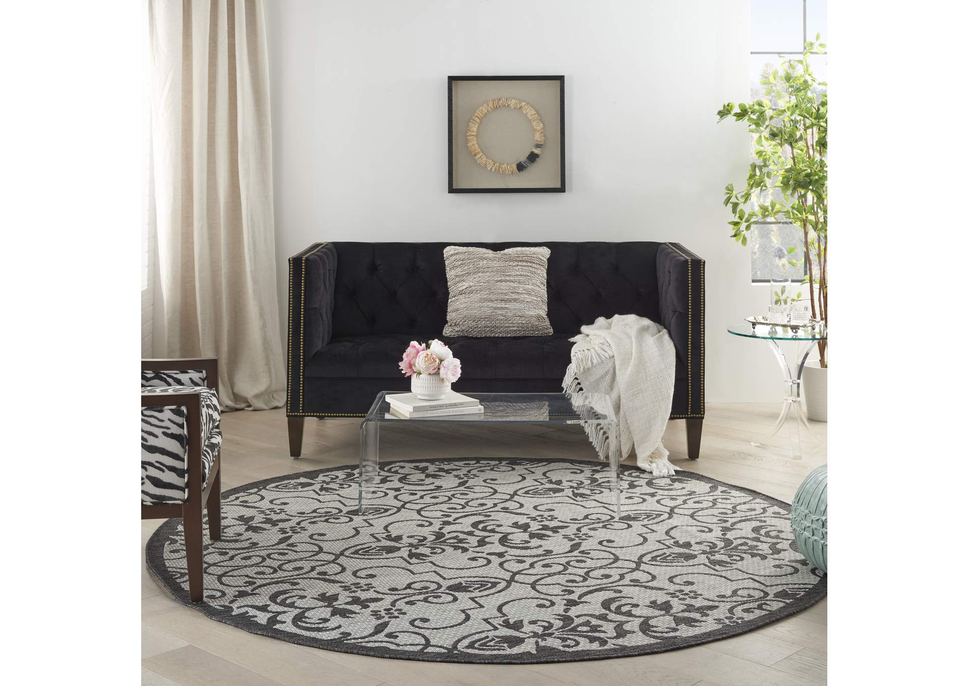 Nourison Country Side 8' Round Area Rug,Nourison