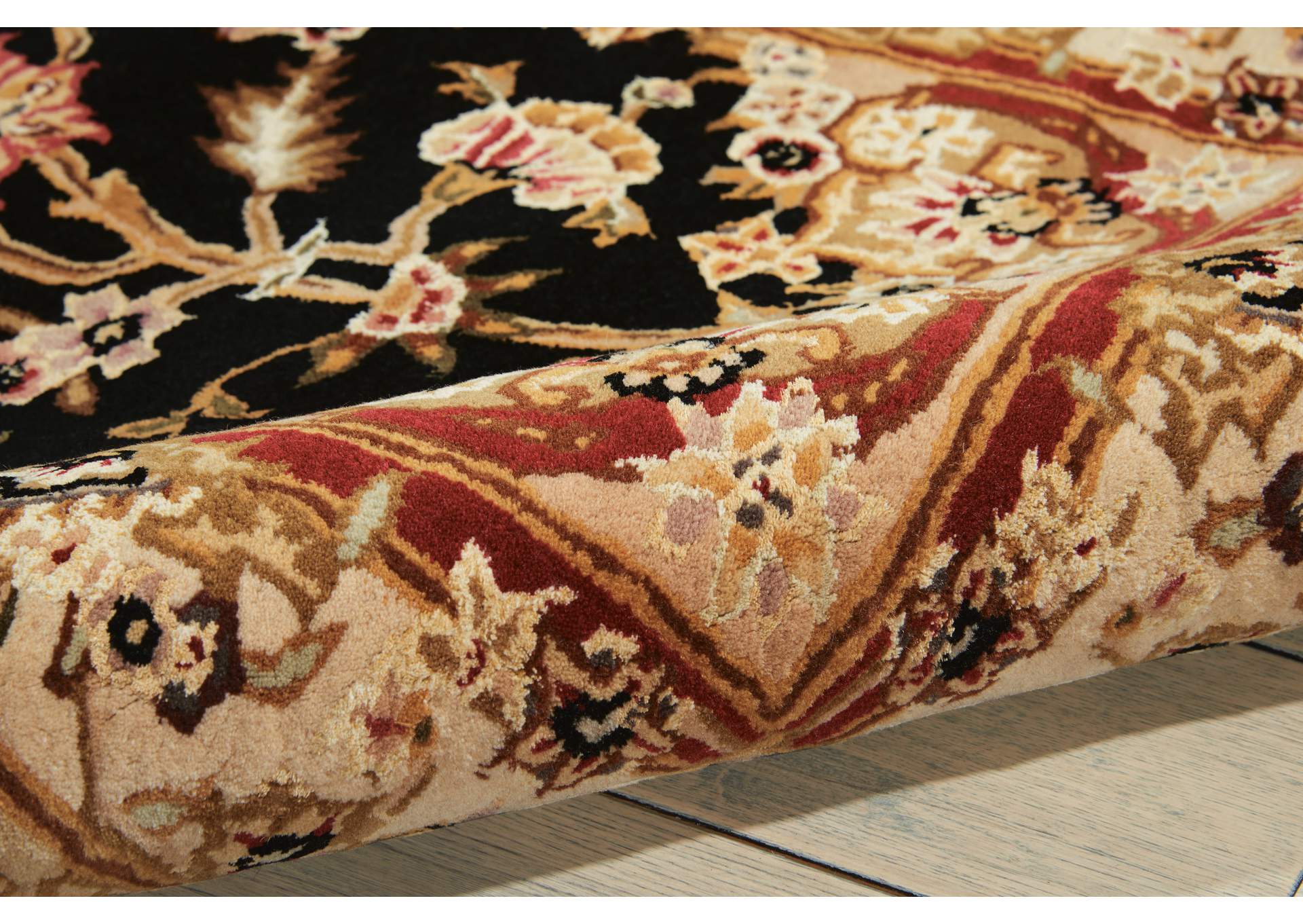 Nourison 2000 2028 Black 8' Runner Area Rug,Nourison