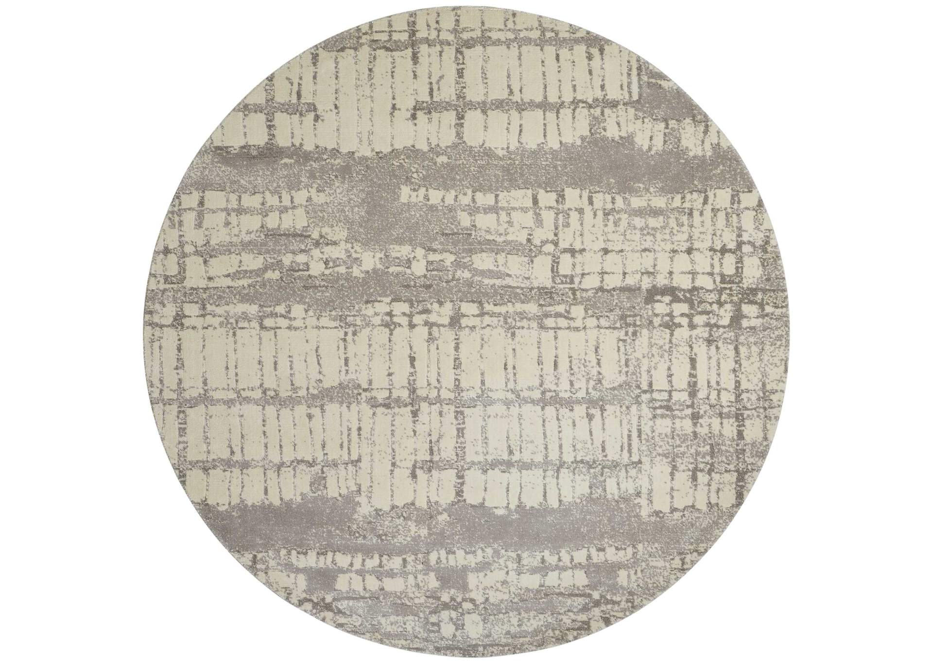 Nourison Twilight TWI10 Grey 8' Round Large Rug,Nourison