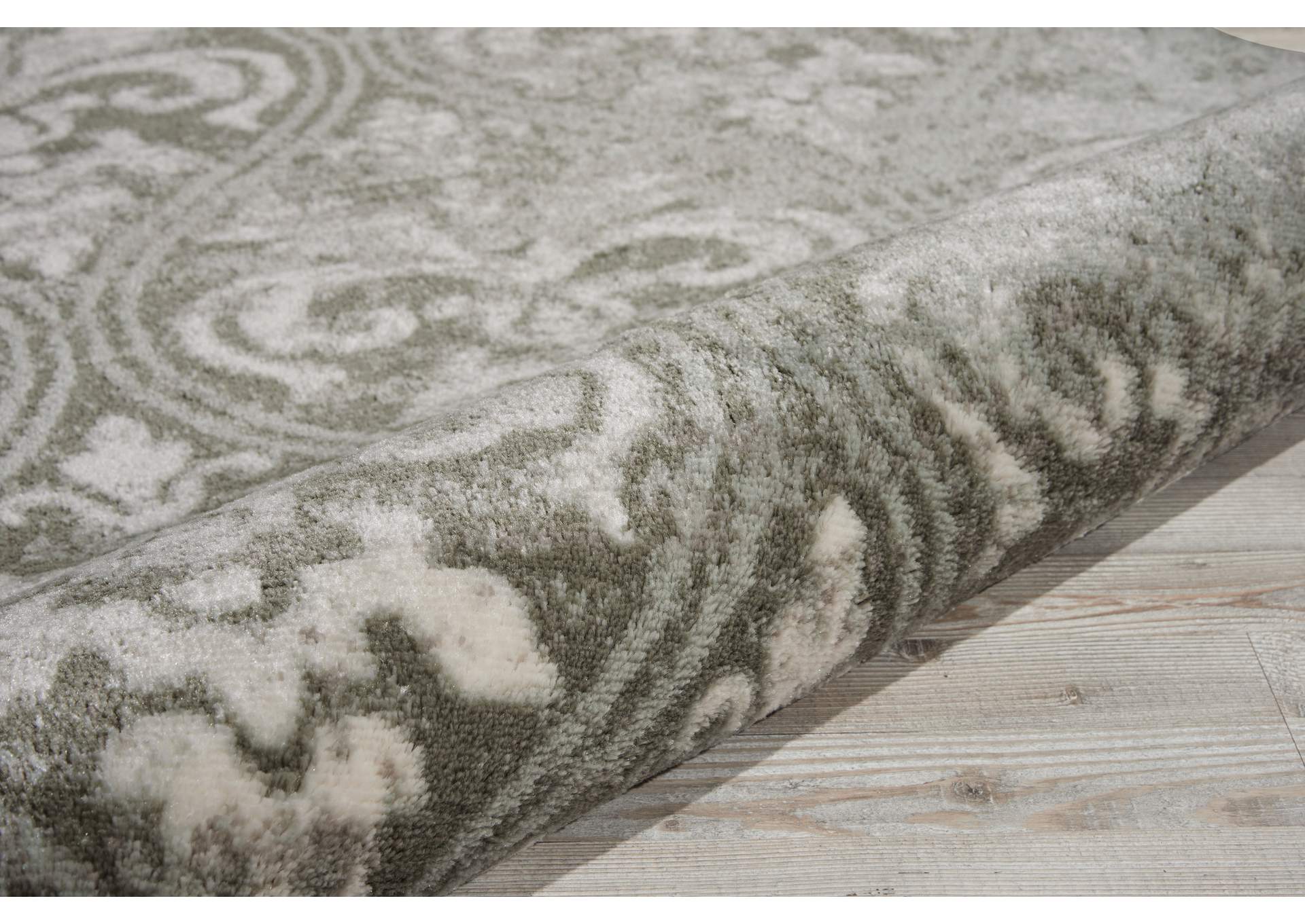 Nourison Euphoria EUP06 Grey 5' Round Area Rug,Nourison