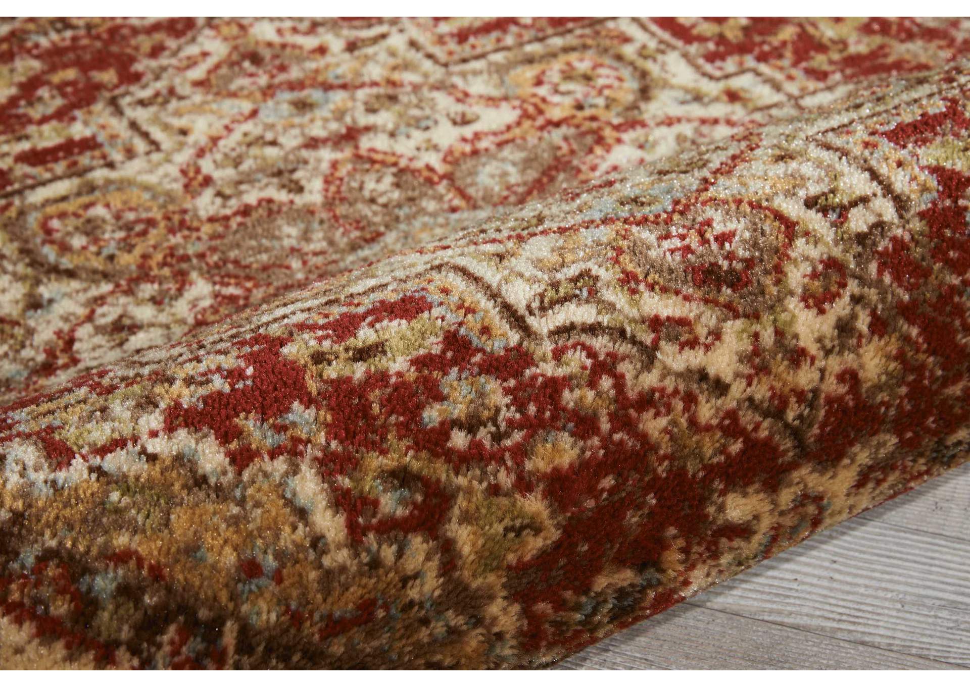 Nourison Delano DEL05 Red 3' Round Area Rug,Nourison