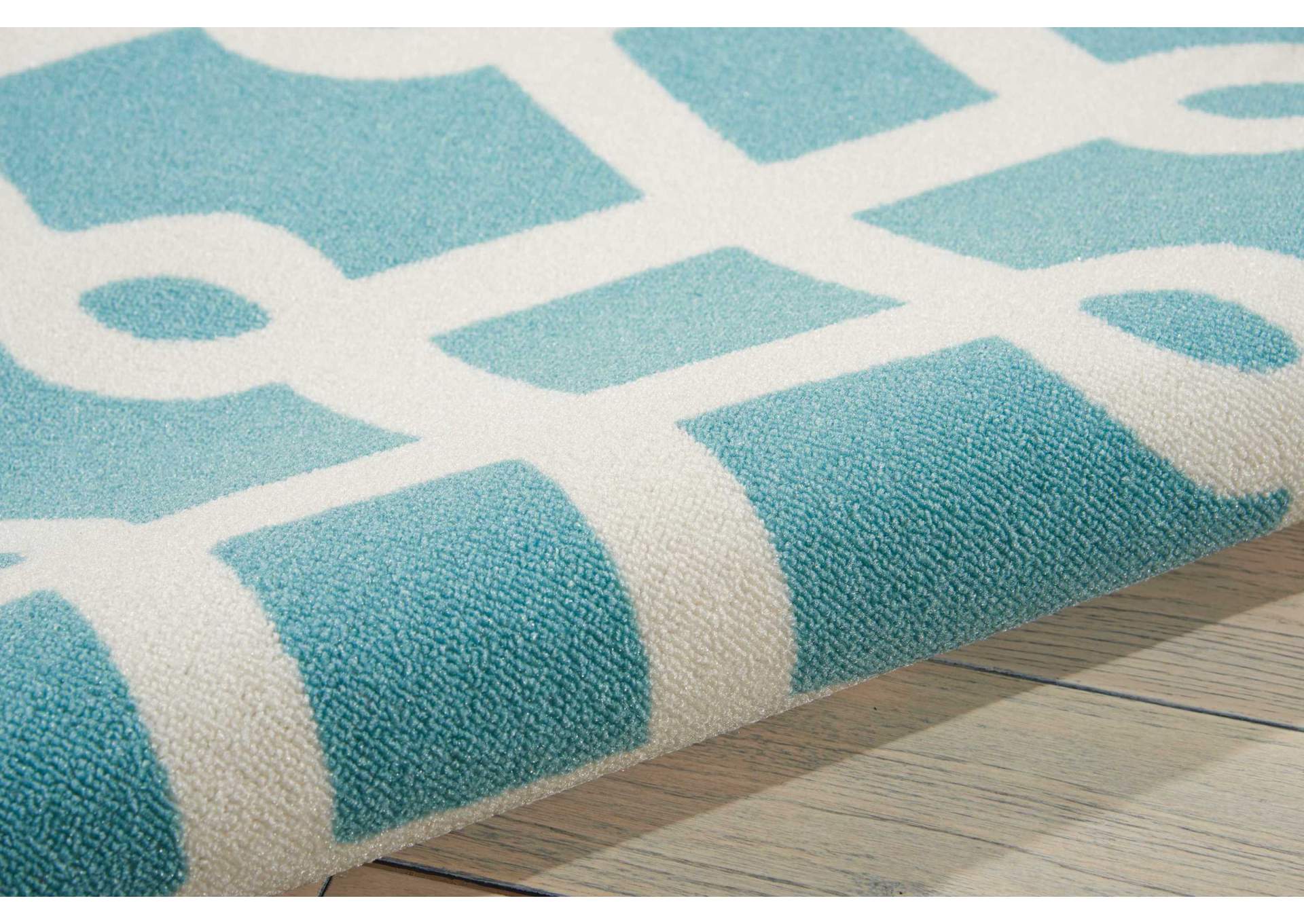 Waverly Sun N Shade SND20 Blue 4'x6' Area Rug,Nourison