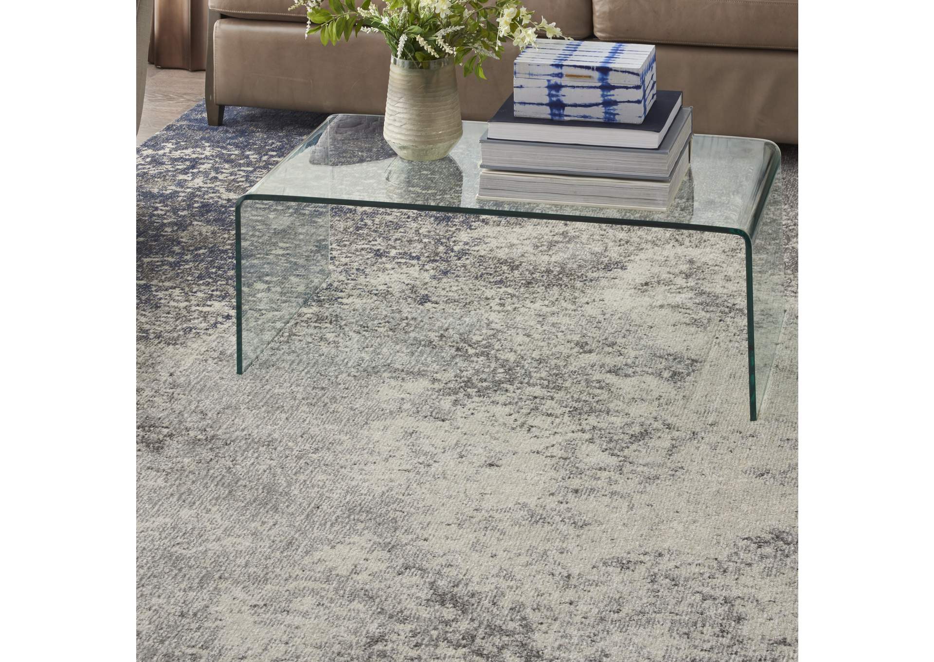 Nourison Passion 7' x 10' Charcoal and Ivory Area Rug,Nourison