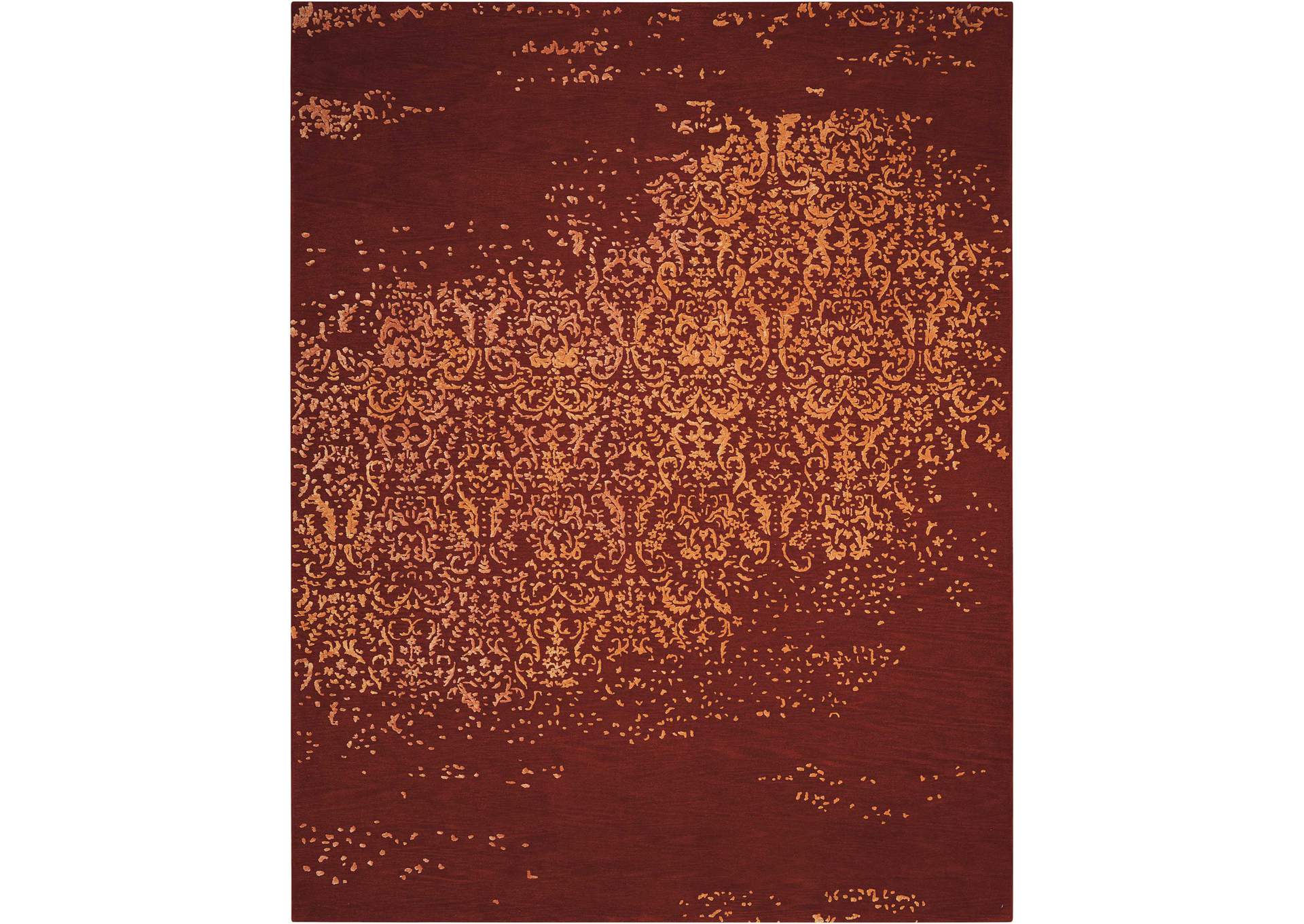 Nourison Opaline OPA08 Burnt Orange 6'x8' Area Rug,Nourison
