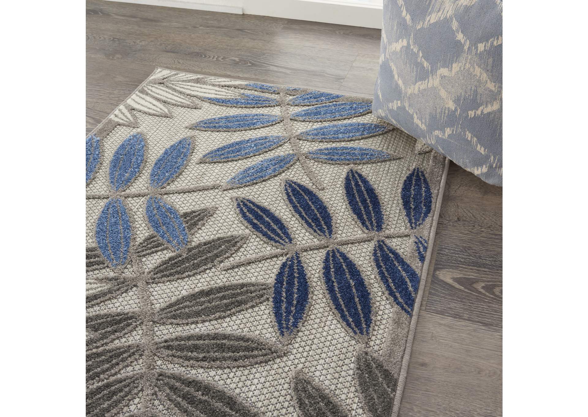 Nourison Aloha 3'x4' Blue Patio Area Rug,Nourison