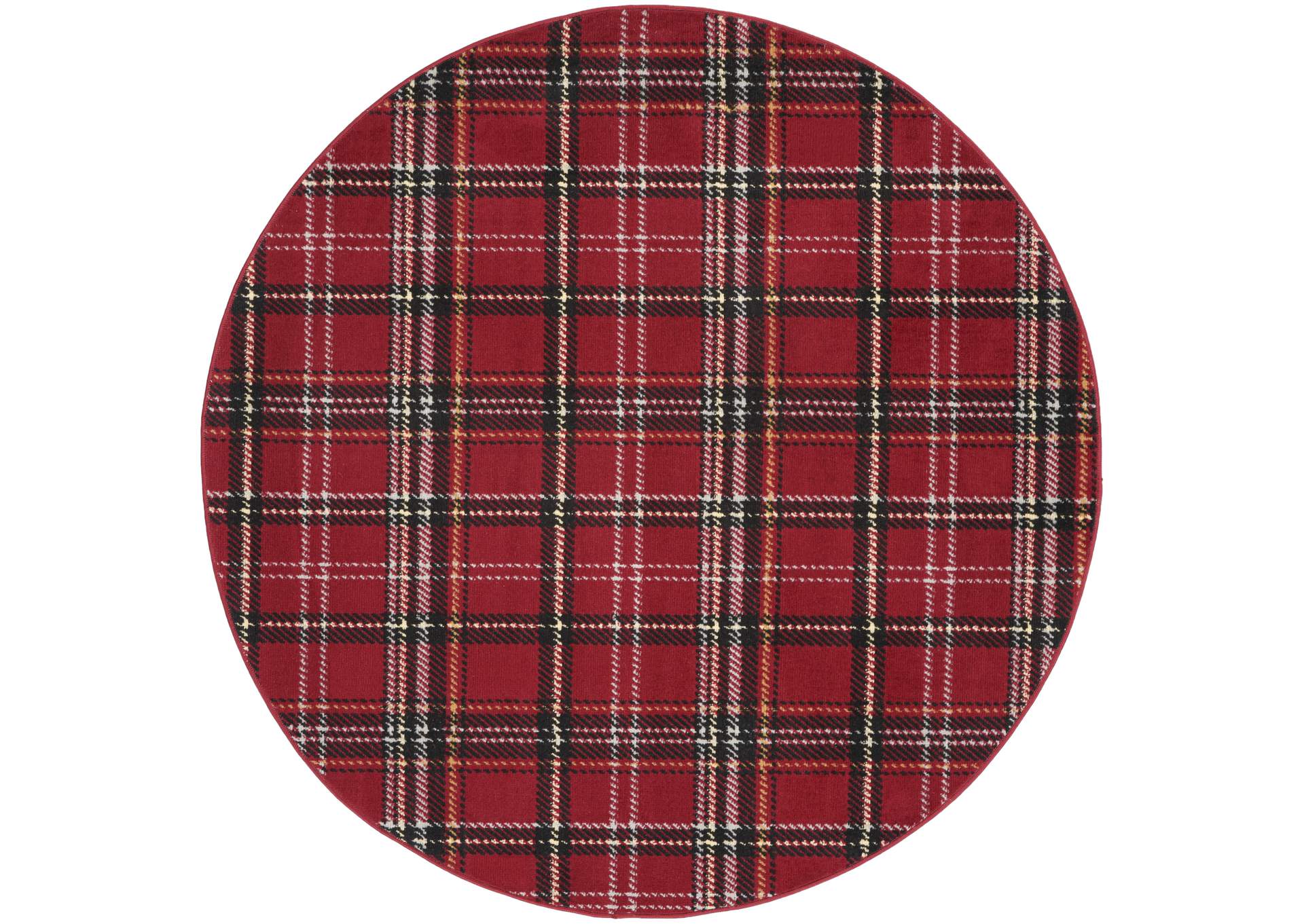 Nourison Grafix GRF03 Red 5' Round Area Rug,Nourison