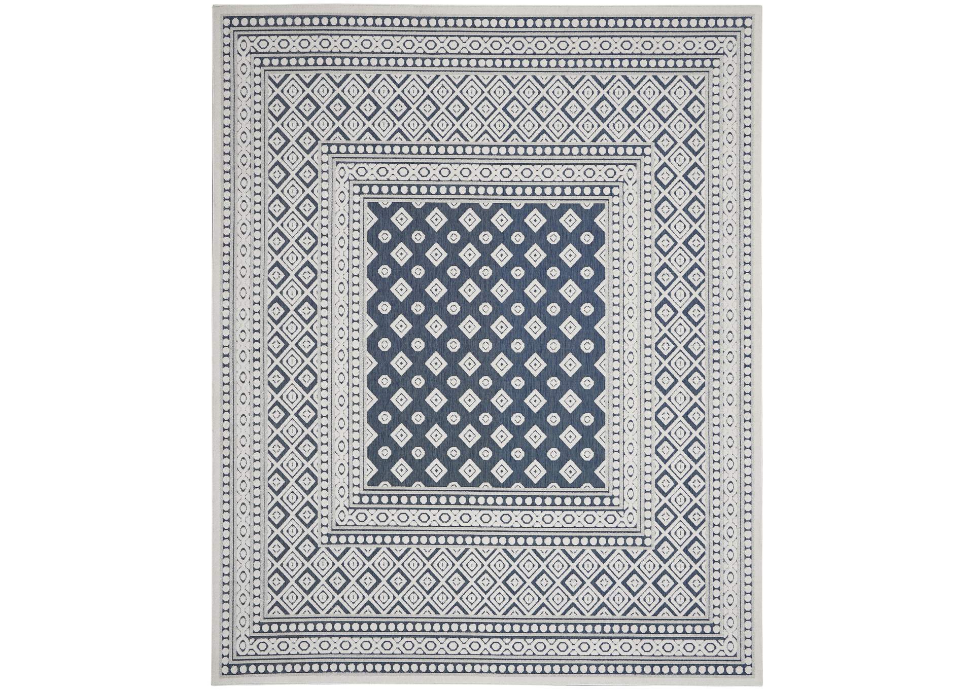Nourison Key Largo 8'x10' Blue Area Rug,Nourison