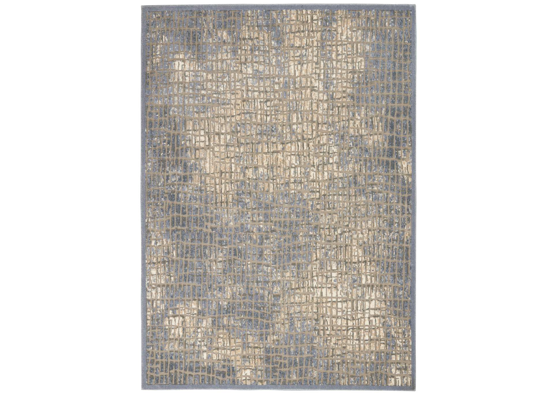 kathy ireland Home Sahara KI395 Charcoal and Beige 5'x7' Area Rug,Nourison