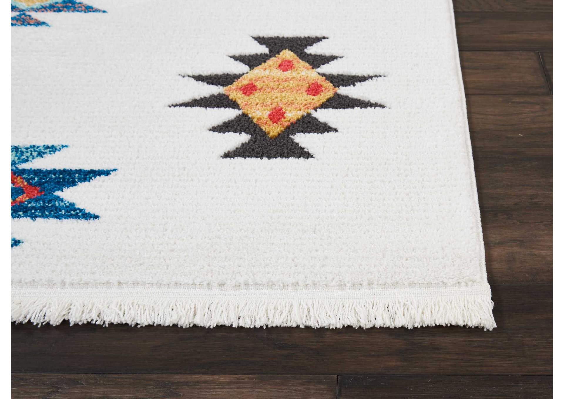 Nourison South Western NAV07 White 8'x11' Oversized Rug,Nourison