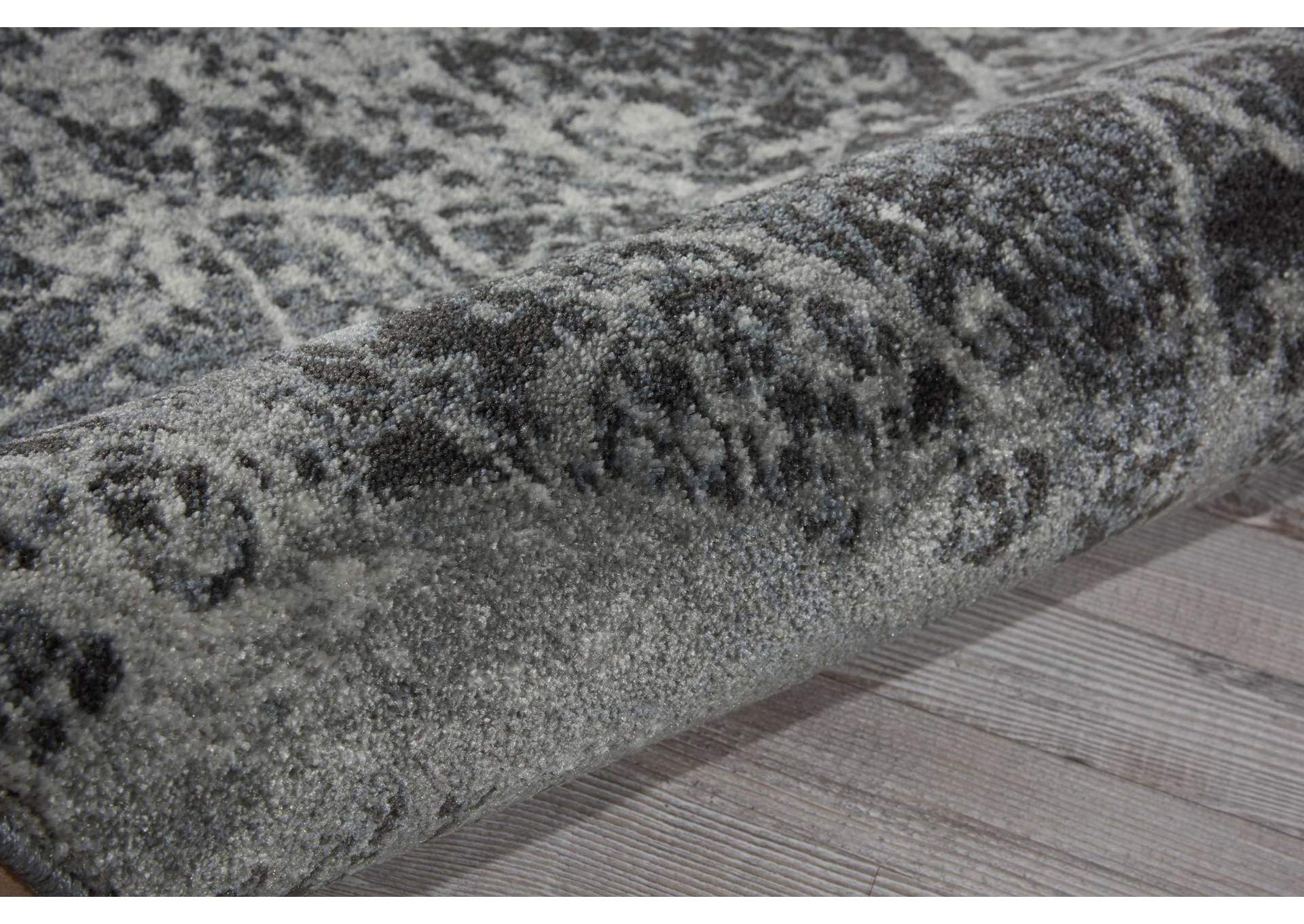 Nourison Maxell MAE11 Grey 8' Runner Hallway Rug,Nourison