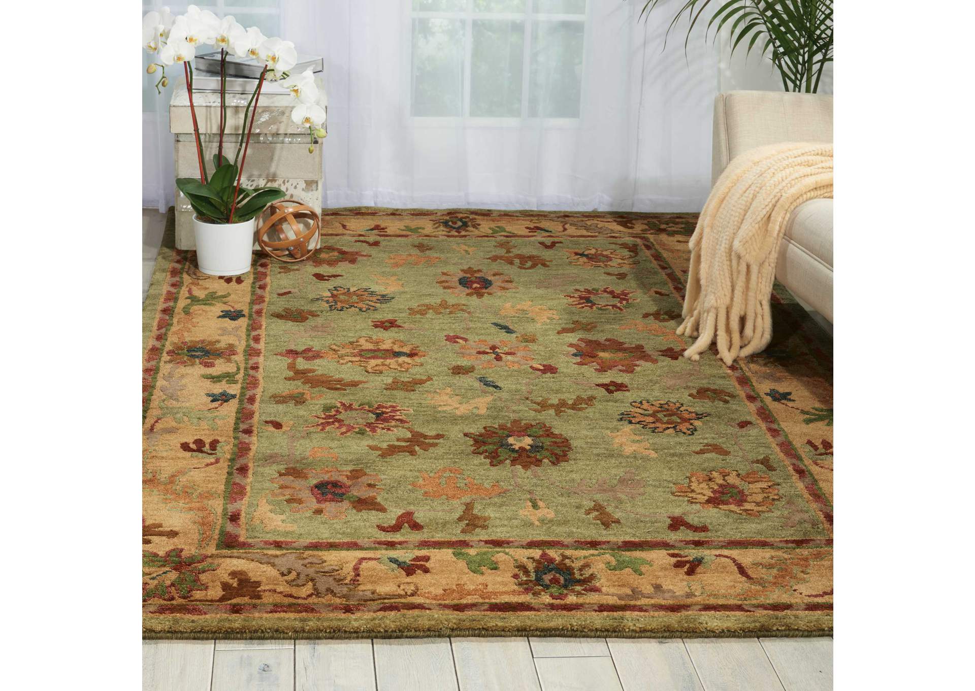 Nourison Tahoe TA03 Green 4'x6' Area Rug,Nourison